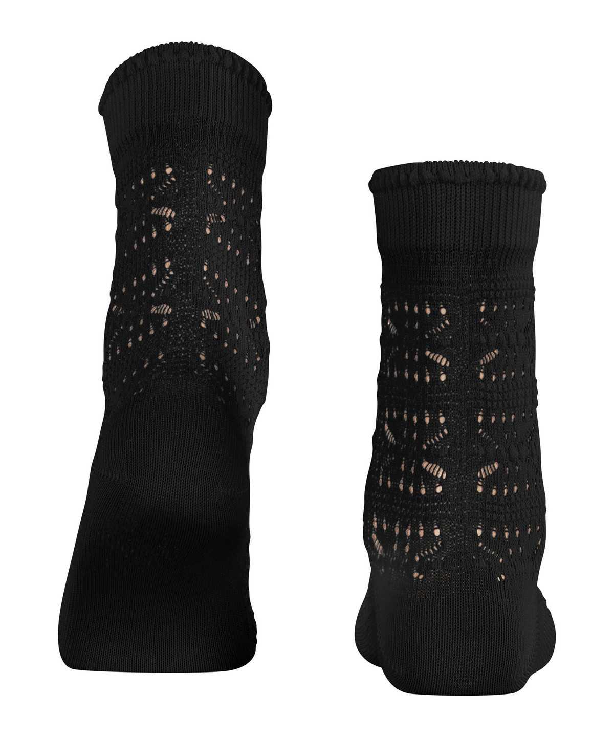 Skarpetki Falke Granny Square Socks Damskie Czarne | VXTYOK-124