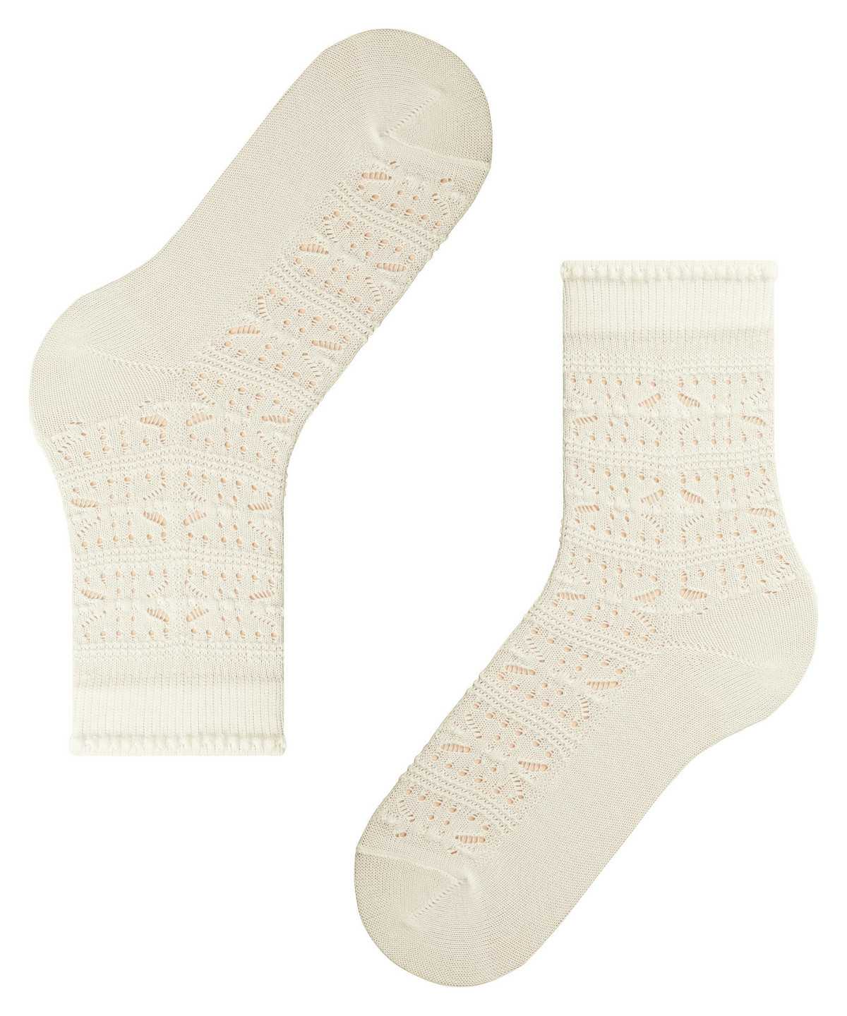 Skarpetki Falke Granny Square Socks Damskie Białe | AWJUVX-172