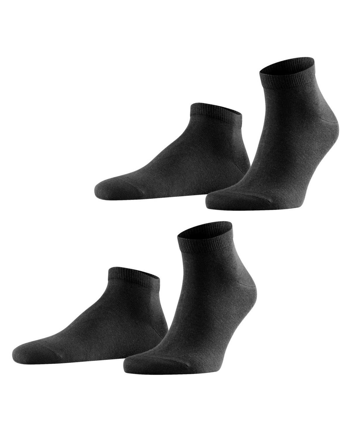 Skarpetki Falke Happy 2-Pack Sneaker socks Męskie Czarne | EDJQAT-473