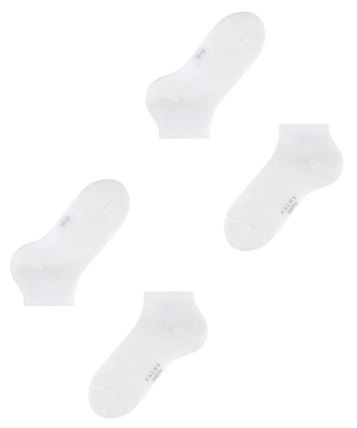 Skarpetki Falke Happy 2-Pack Sneaker socks Męskie Białe | NXUMBT-958