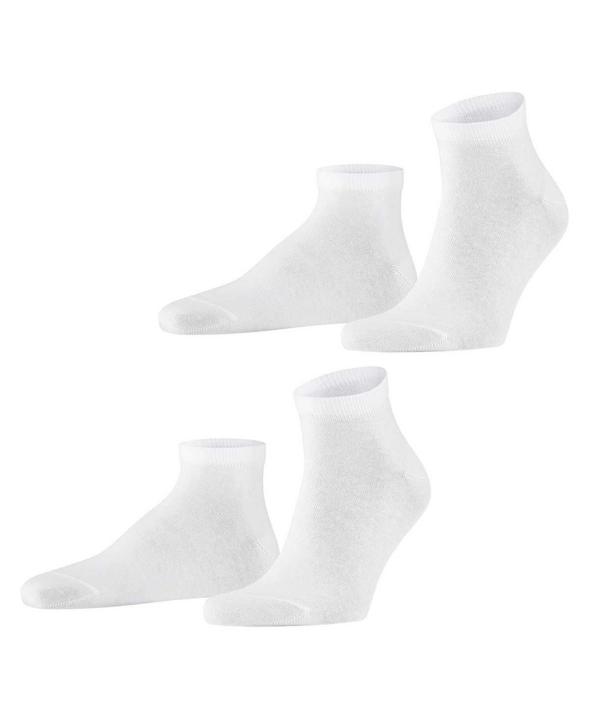 Skarpetki Falke Happy 2-Pack Sneaker socks Męskie Białe | NXUMBT-958