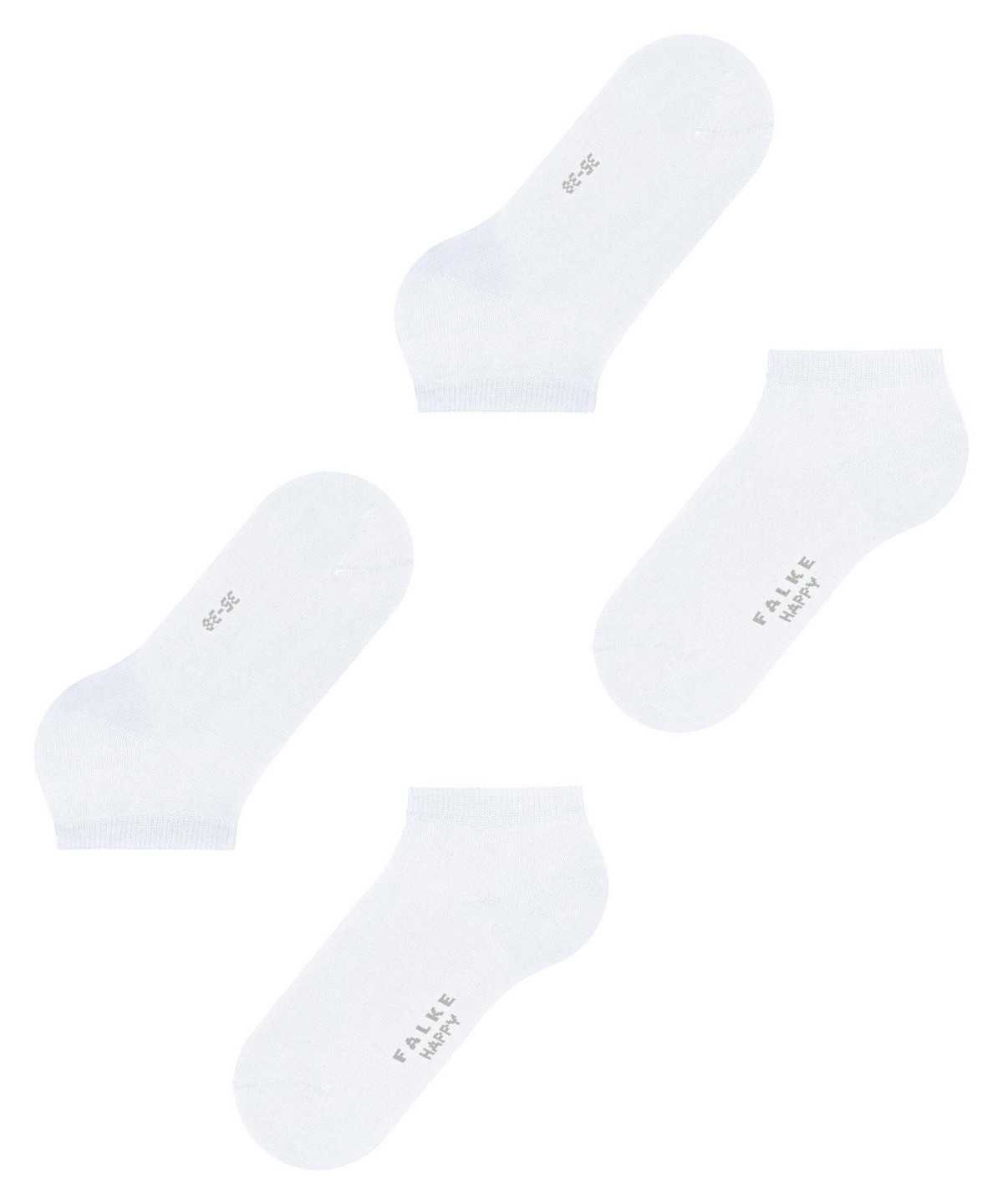 Skarpetki Falke Happy 2-Pack Sneaker socks Damskie Białe | CGADVP-891