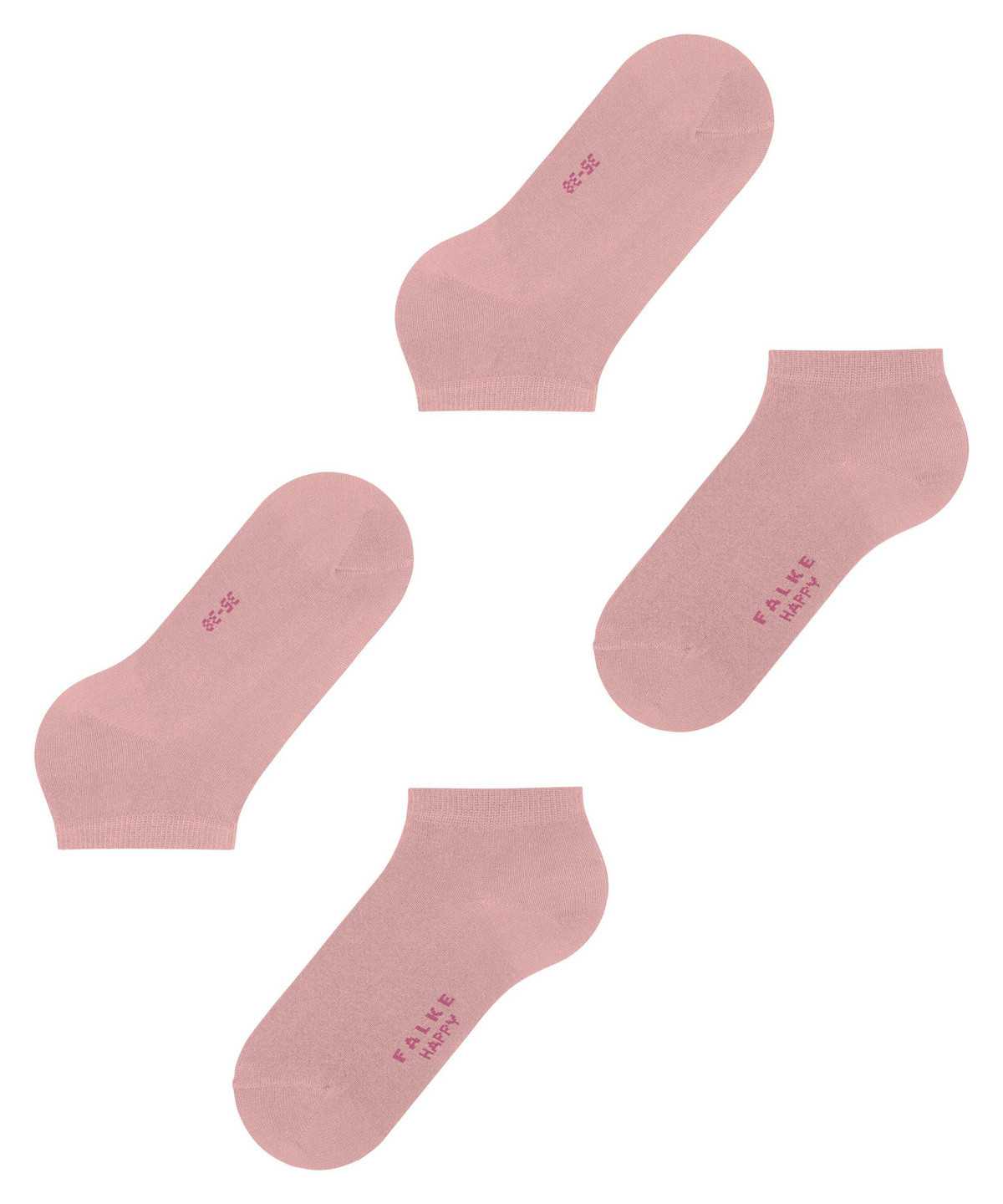 Skarpetki Falke Happy 2-Pack Sneaker socks Damskie Różowe | QYSADR-932