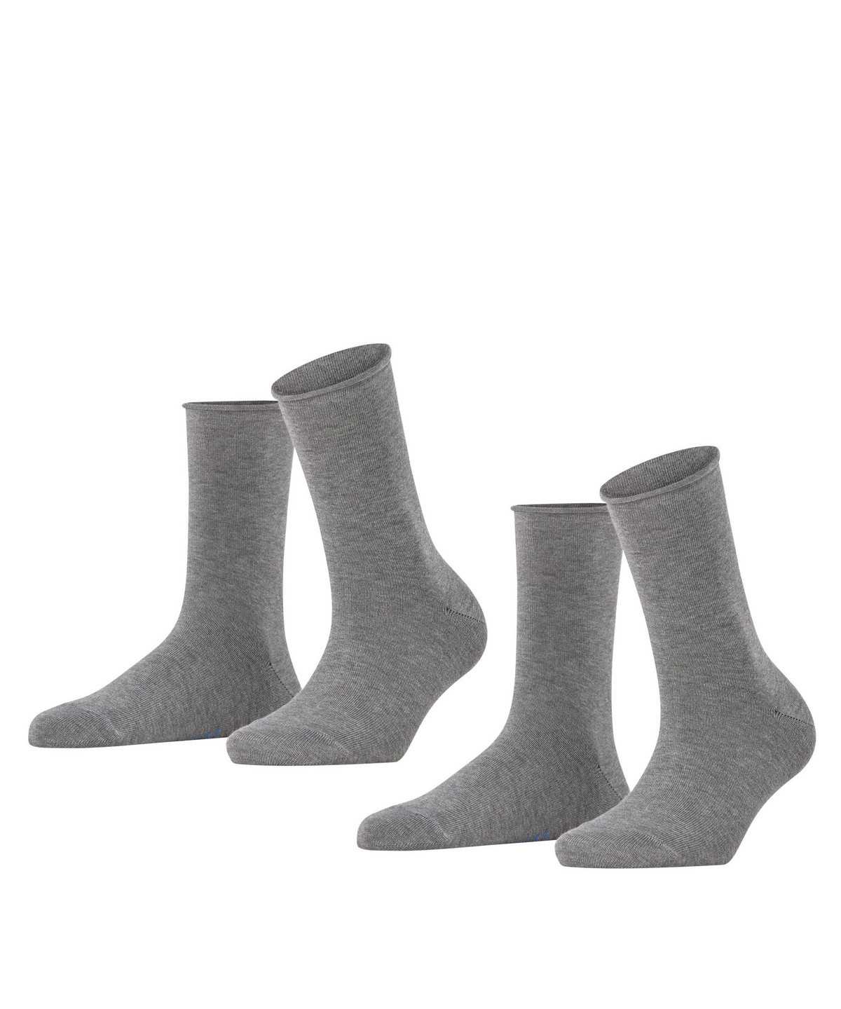 Skarpetki Falke Happy 2-Pack Socks Damskie Szare | MYJLWF-109