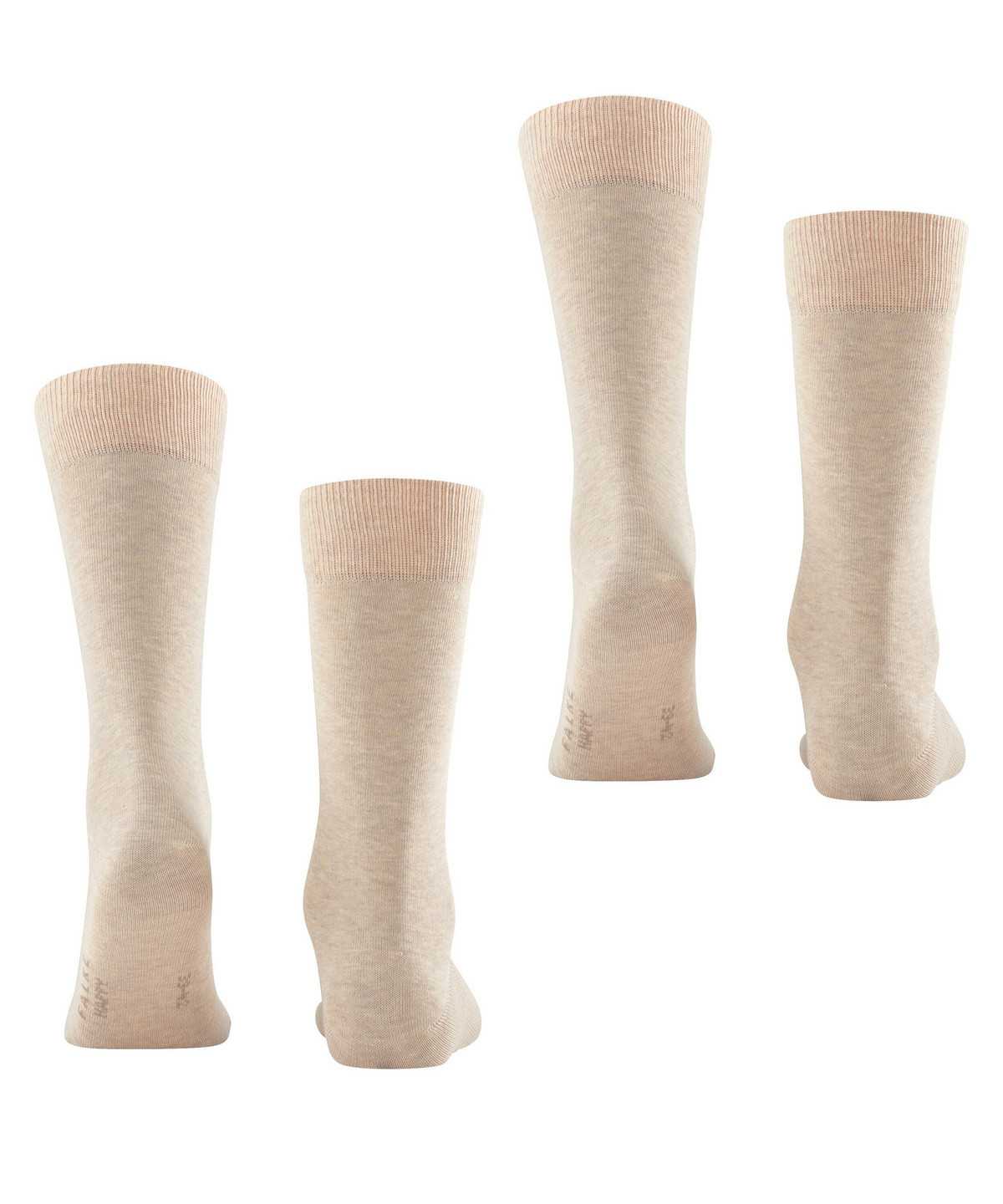 Skarpetki Falke Happy 2-Pack Socks Męskie Beżowe | ZLSWBC-350