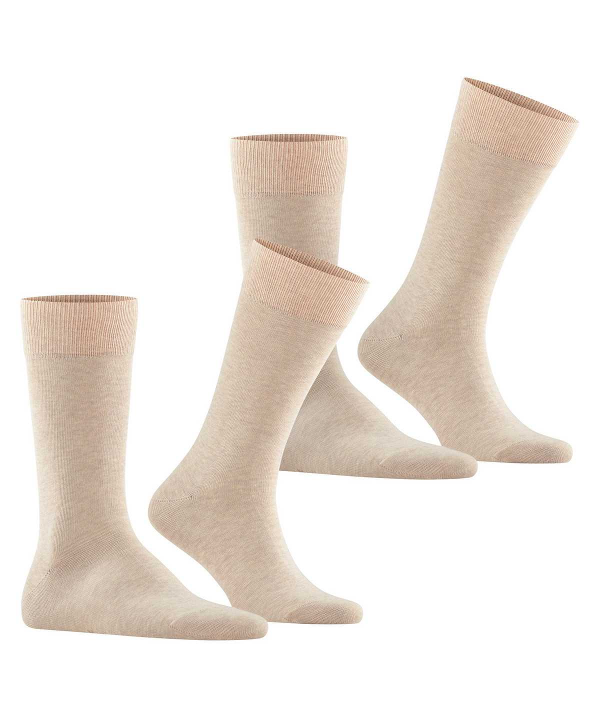 Skarpetki Falke Happy 2-Pack Socks Męskie Beżowe | ZLSWBC-350