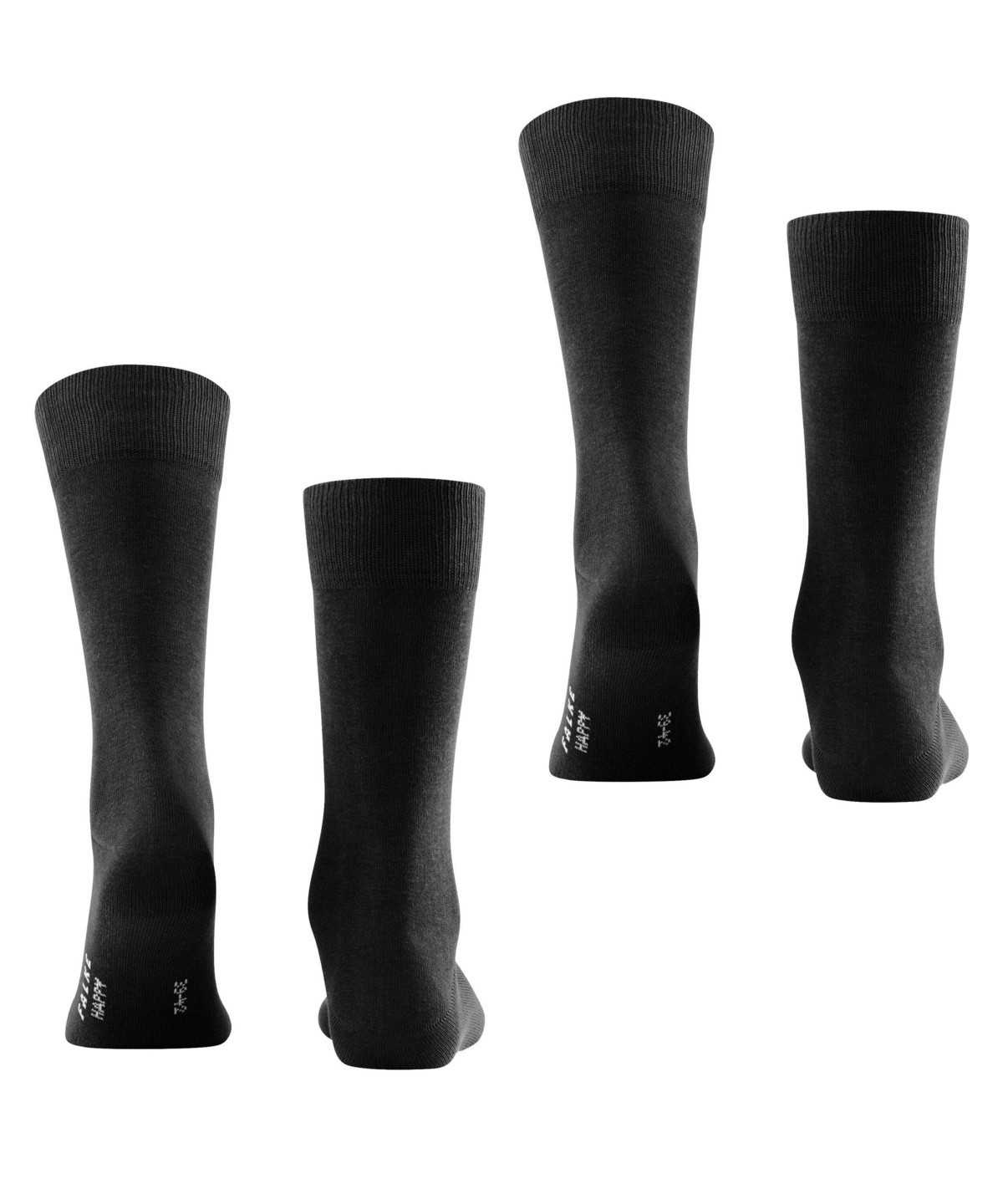 Skarpetki Falke Happy 2-Pack Socks Męskie Czarne | KJXGFU-082