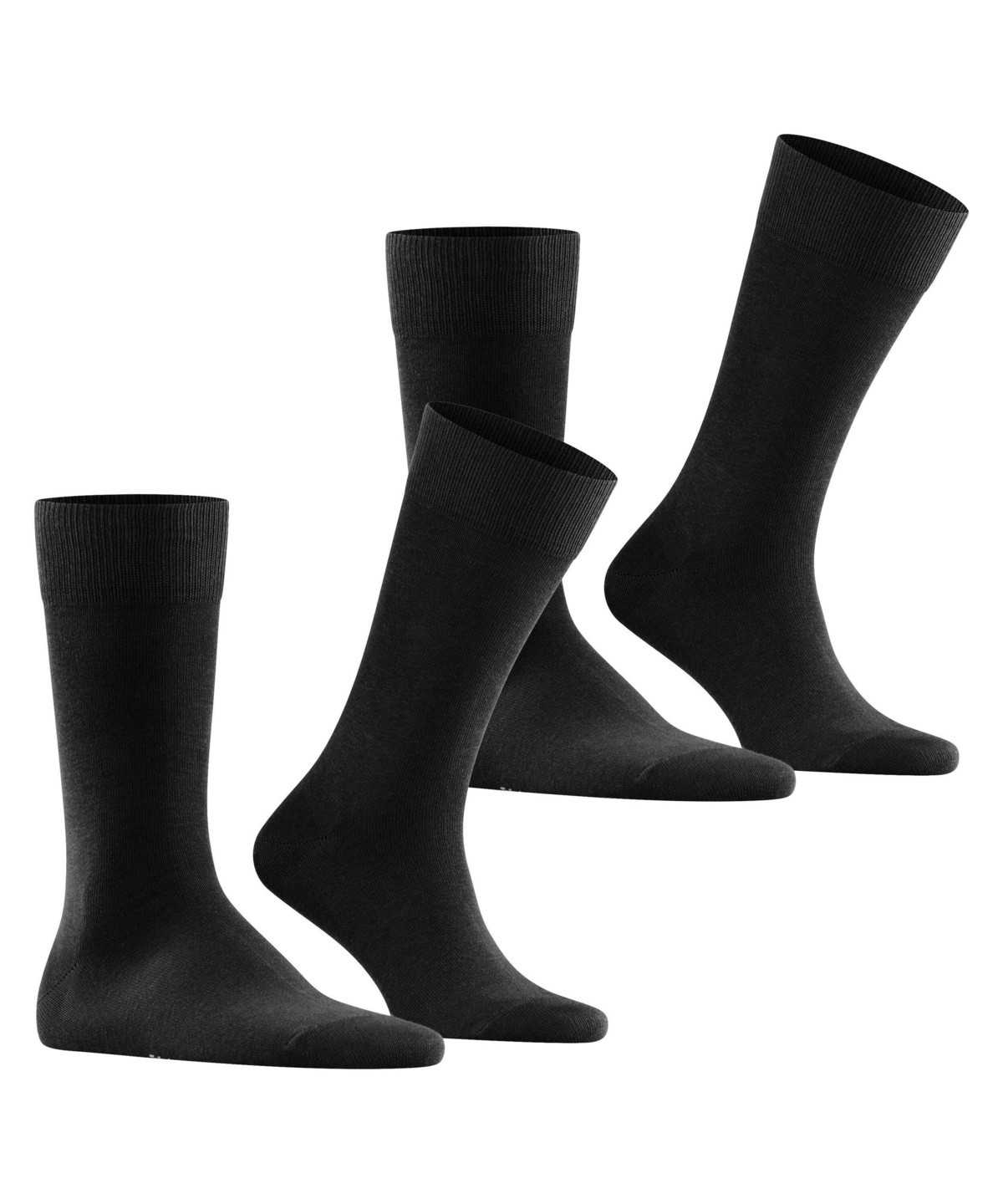 Skarpetki Falke Happy 2-Pack Socks Męskie Czarne | KJXGFU-082