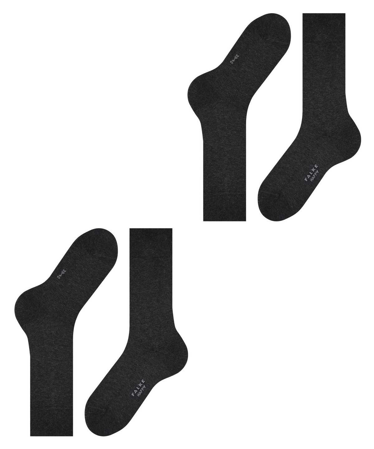 Skarpetki Falke Happy 2-Pack Socks Męskie Szare | FDCBIJ-631