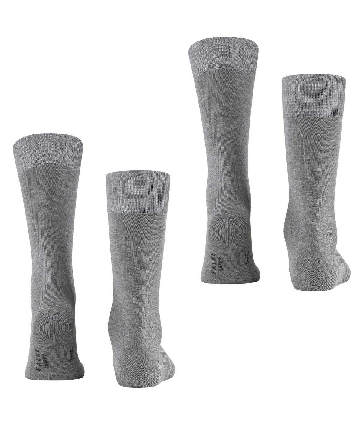 Skarpetki Falke Happy 2-Pack Socks Męskie Szare | IMGQFO-753