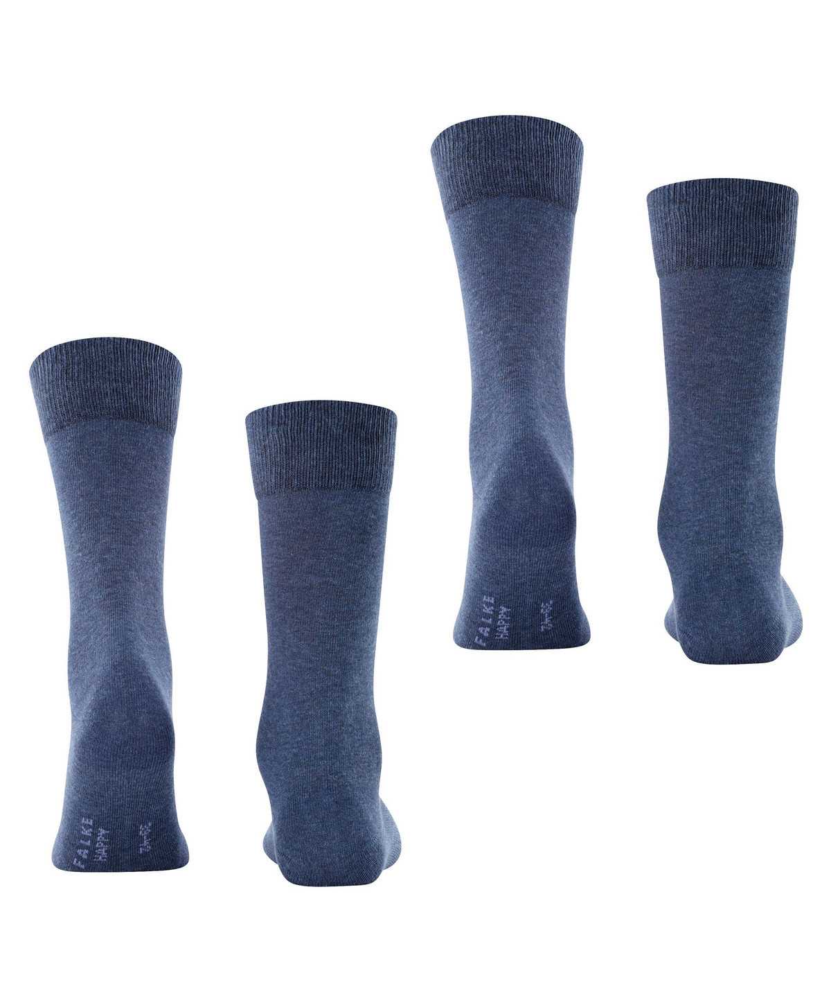 Skarpetki Falke Happy 2-Pack Socks Męskie Niebieskie | WKOUAV-521