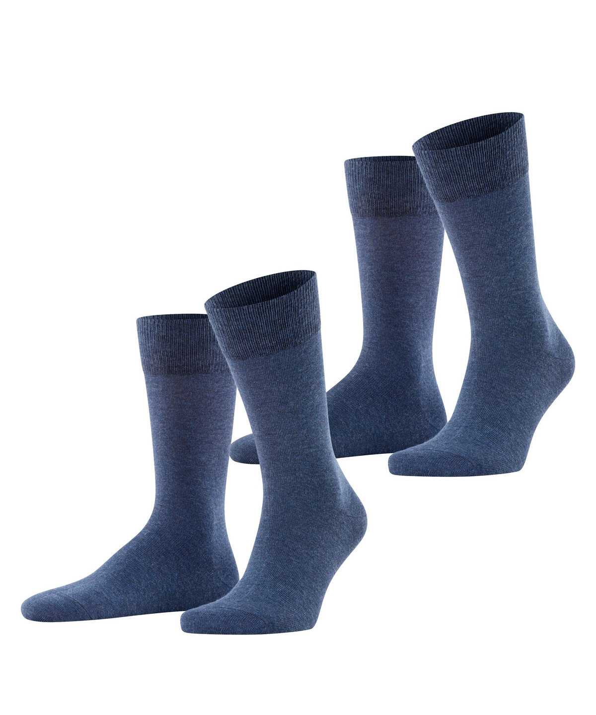 Skarpetki Falke Happy 2-Pack Socks Męskie Niebieskie | WKOUAV-521