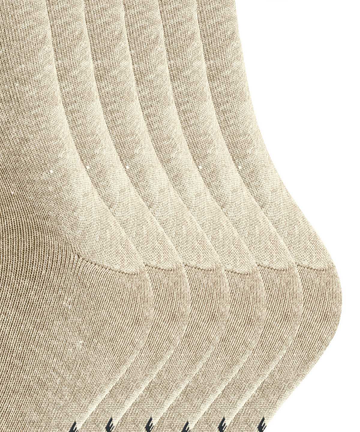 Skarpetki Falke Happy 6-Pack Socks Męskie Beżowe | NGUCWE-726