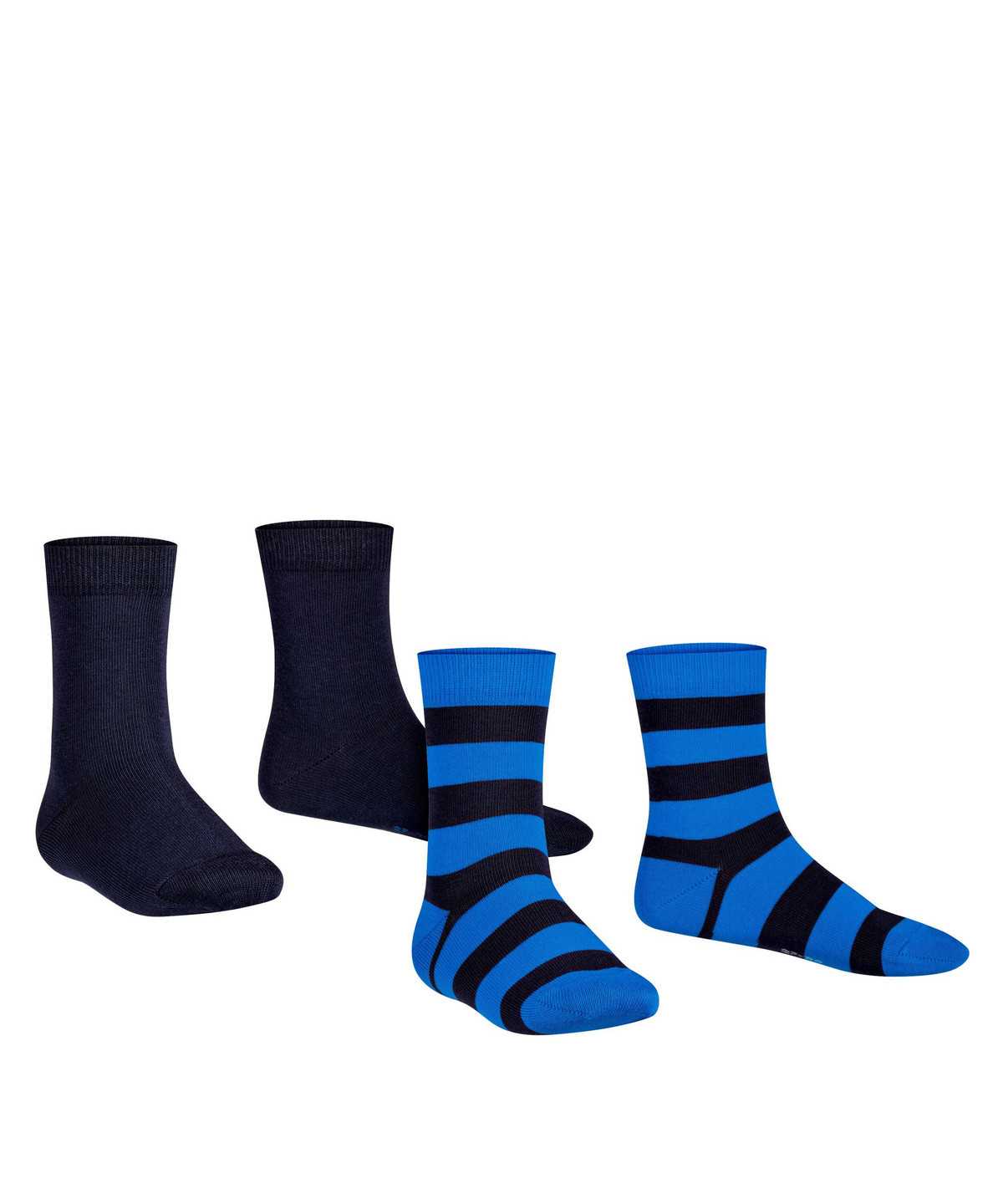 Skarpetki Falke Happy Stripe 2-Pack Socks Dziecięce Czarne | NJRLXG-846