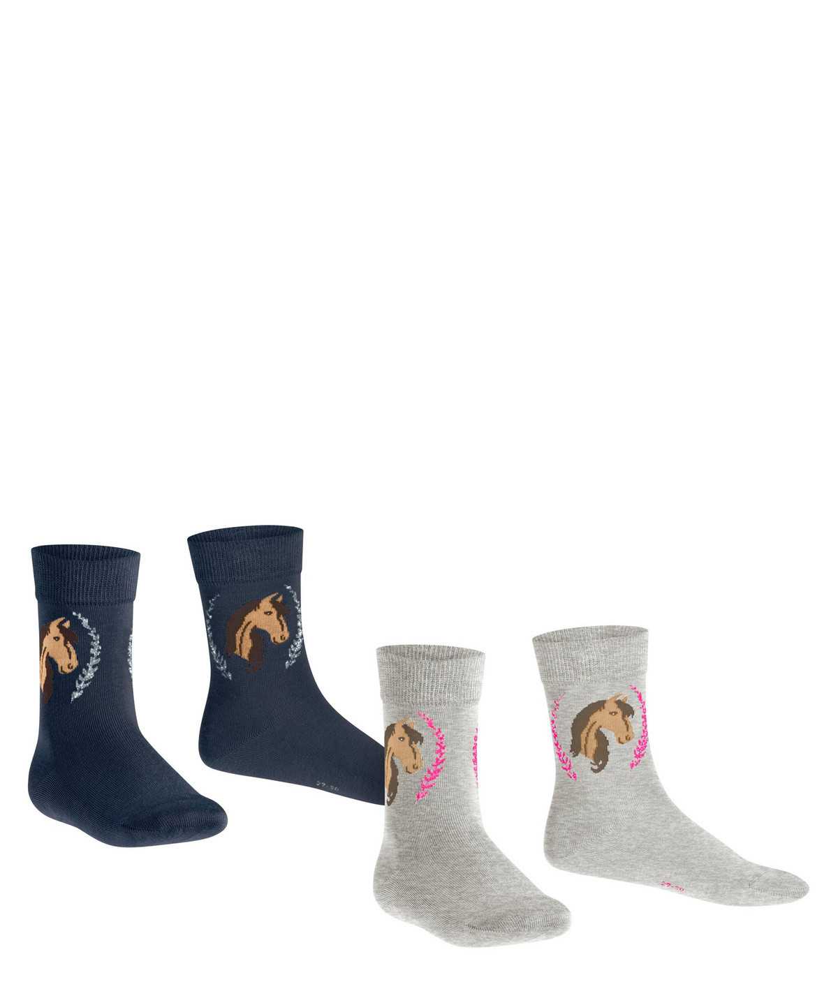 Skarpetki Falke Horse 2-Pack Socks Dziecięce Multicolored | KWDIGQ-614