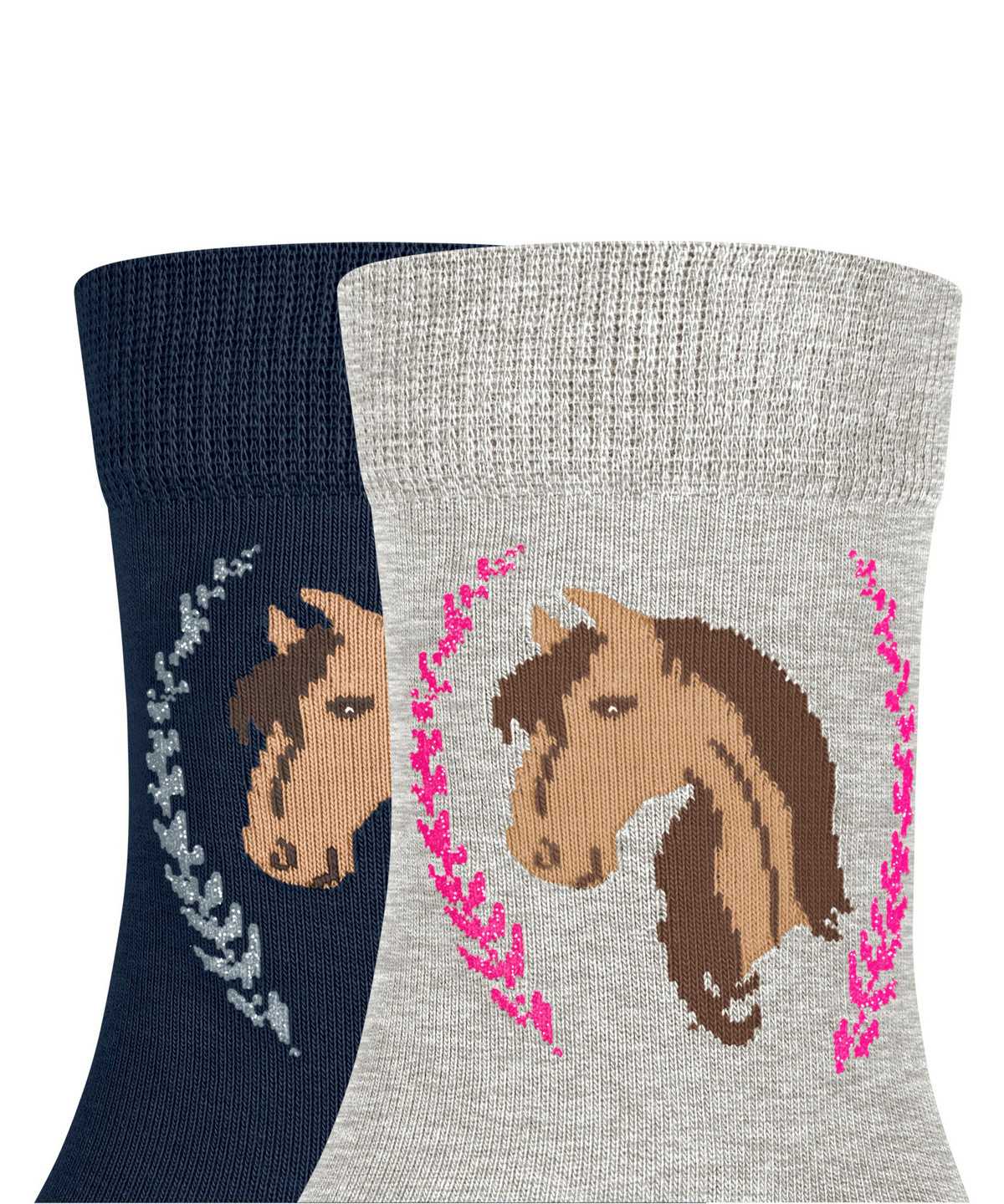 Skarpetki Falke Horse 2-Pack Socks Dziecięce Multicolored | KWDIGQ-614