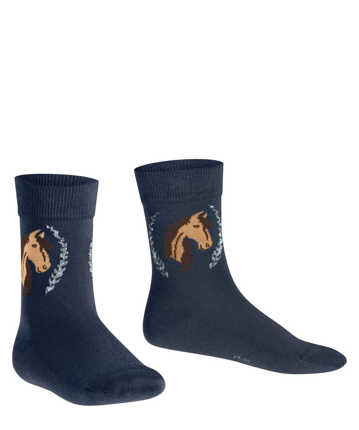 Skarpetki Falke Horse Socks Dziecięce Niebieskie | SLRHQC-410