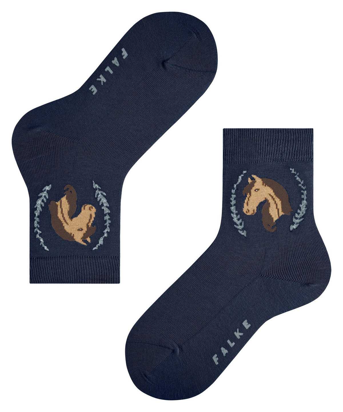 Skarpetki Falke Horse Socks Dziecięce Niebieskie | SLRHQC-410