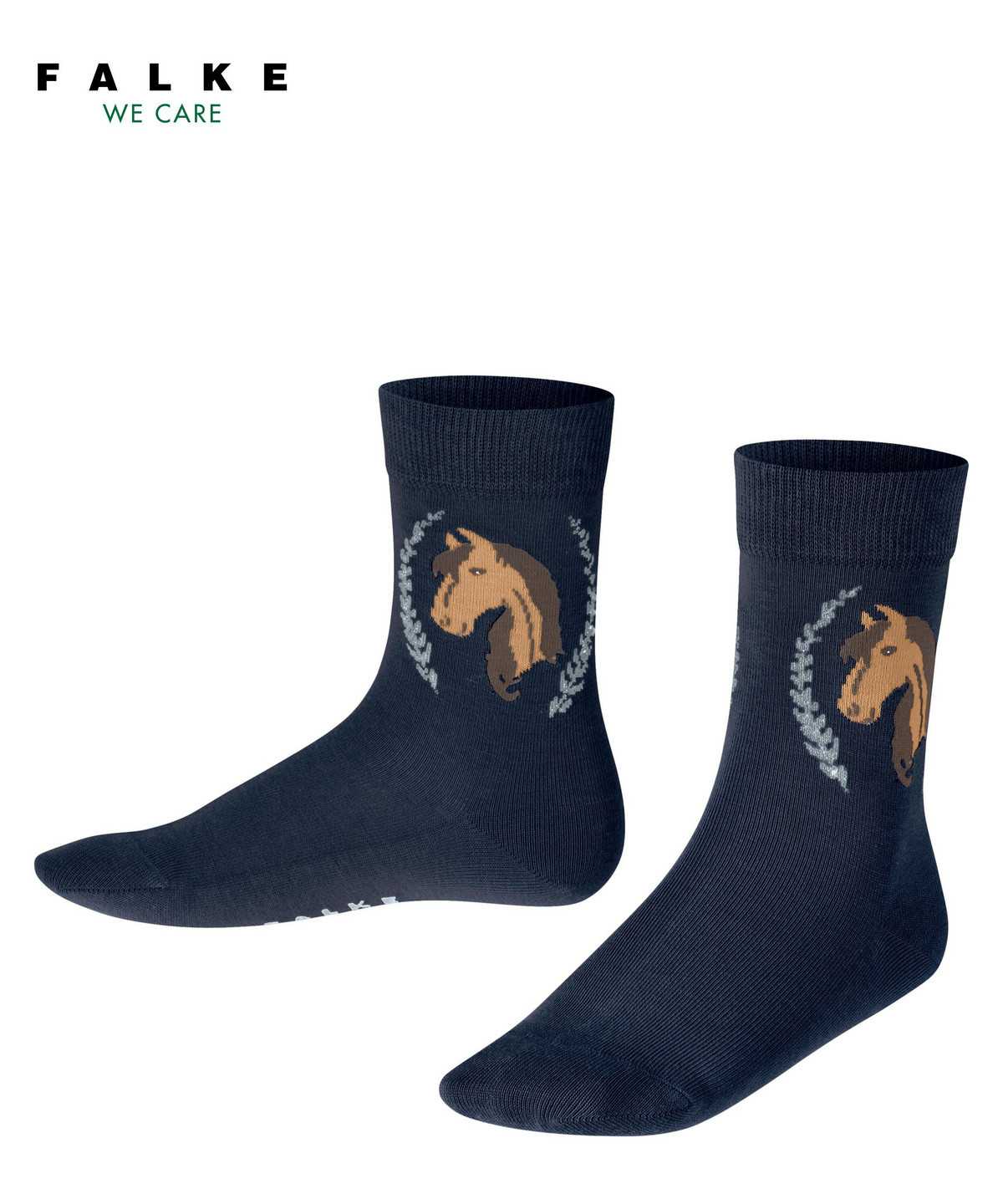 Skarpetki Falke Horse Socks Dziecięce Niebieskie | SLRHQC-410