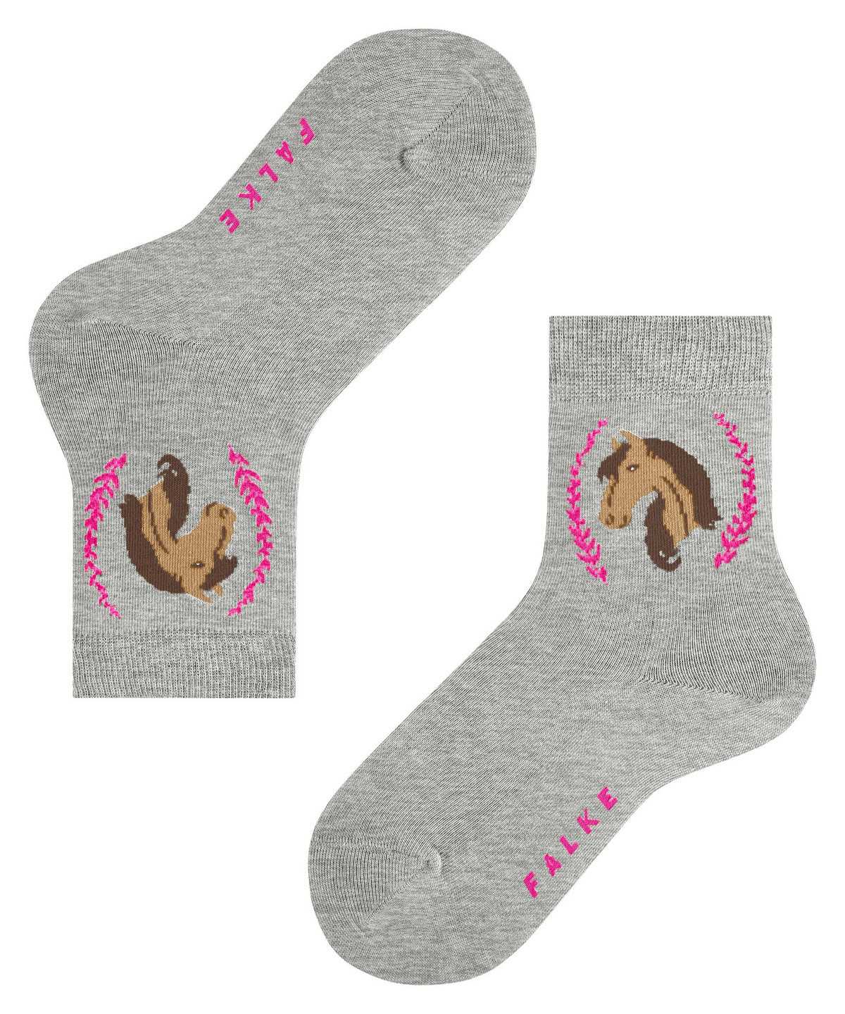 Skarpetki Falke Horse Socks Dziecięce Szare | ELSCOF-902