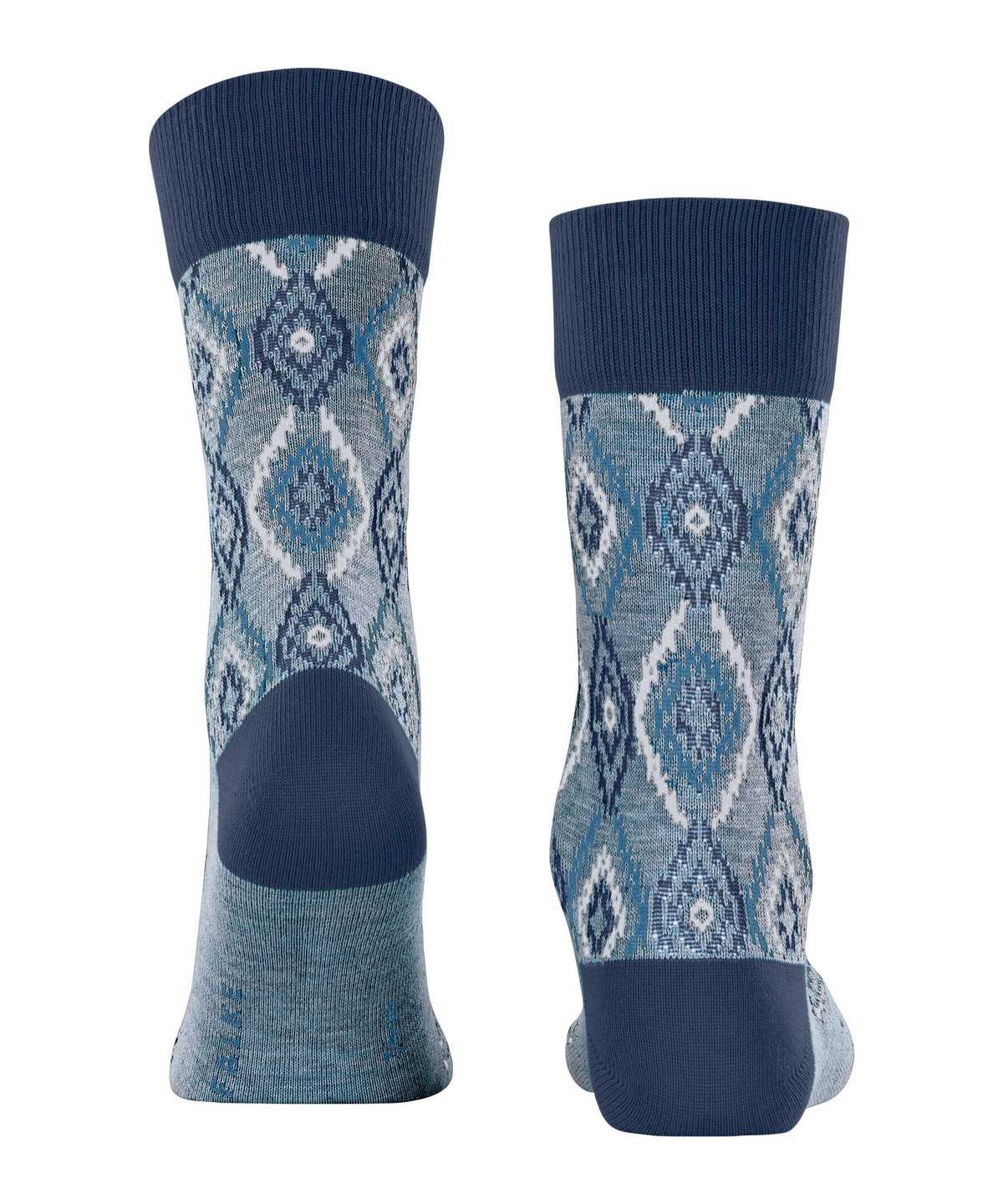 Skarpetki Falke Ikat Spell Socks Męskie Niebieskie | ECIBKF-279