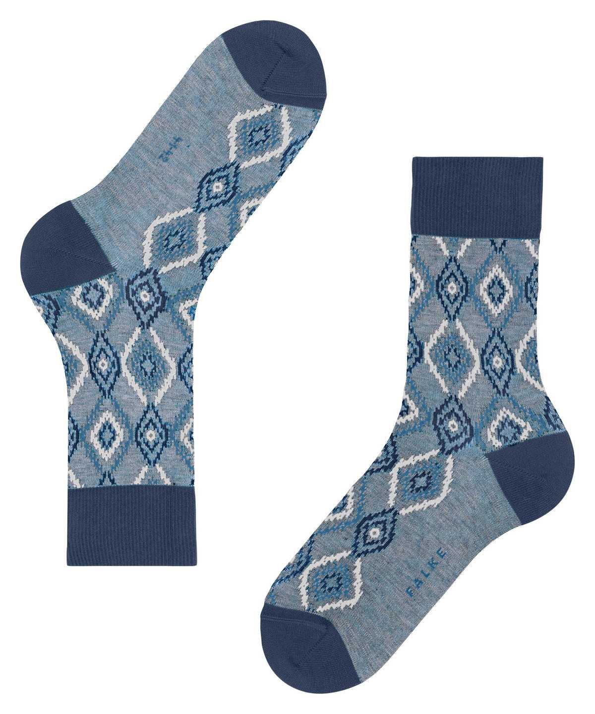 Skarpetki Falke Ikat Spell Socks Męskie Niebieskie | ECIBKF-279