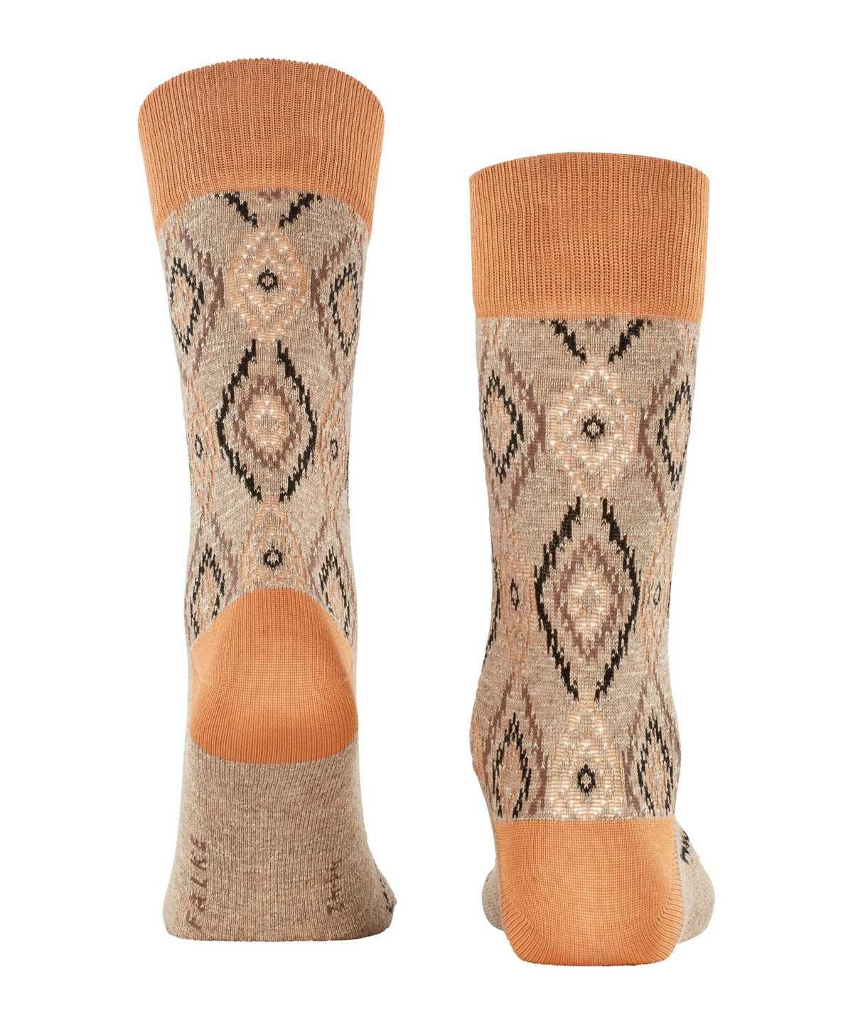 Skarpetki Falke Ikat Spell Socks Męskie Pomarańczowe | QFBGTZ-061