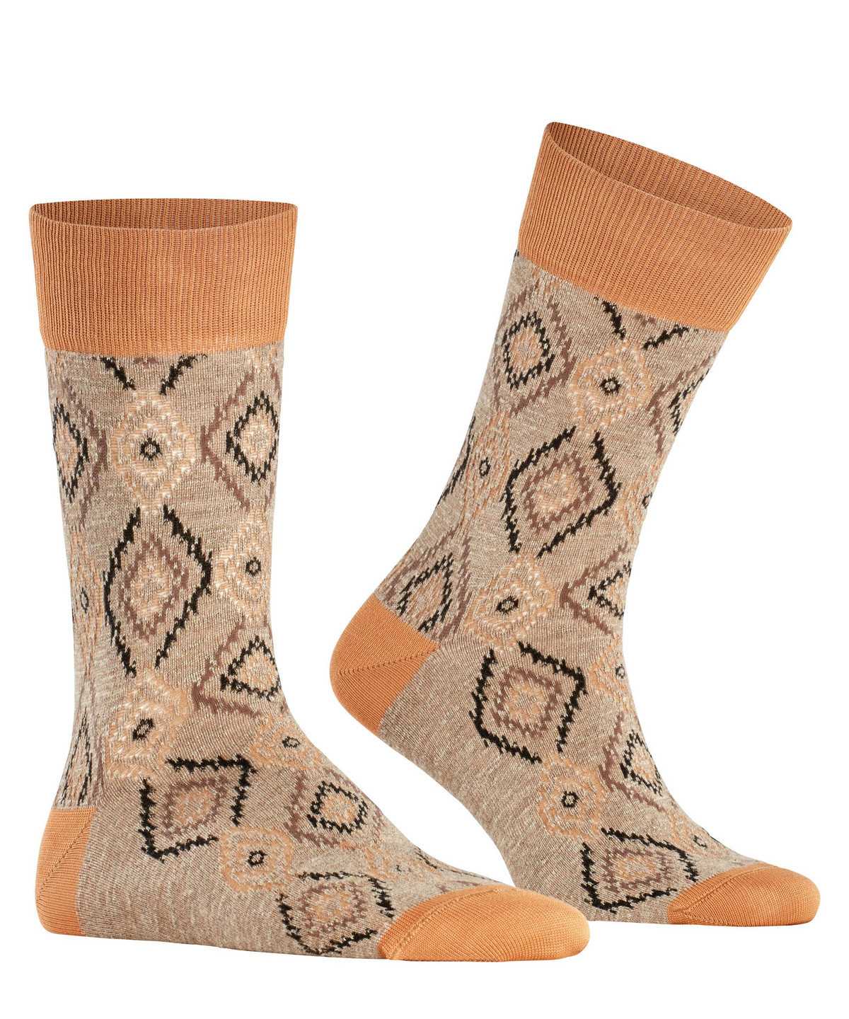 Skarpetki Falke Ikat Spell Socks Męskie Pomarańczowe | QFBGTZ-061