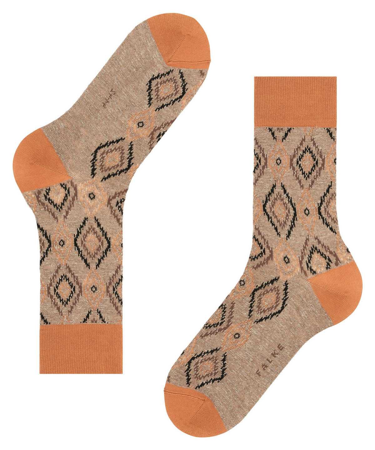 Skarpetki Falke Ikat Spell Socks Męskie Pomarańczowe | QFBGTZ-061