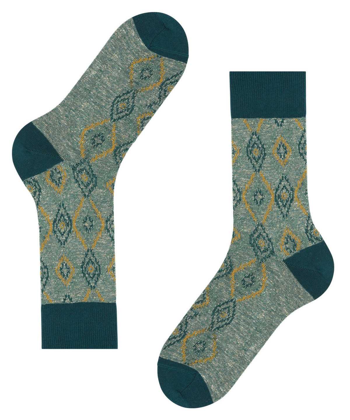 Skarpetki Falke Ikat Spell Socks Męskie Zielone | SAPRJO-803