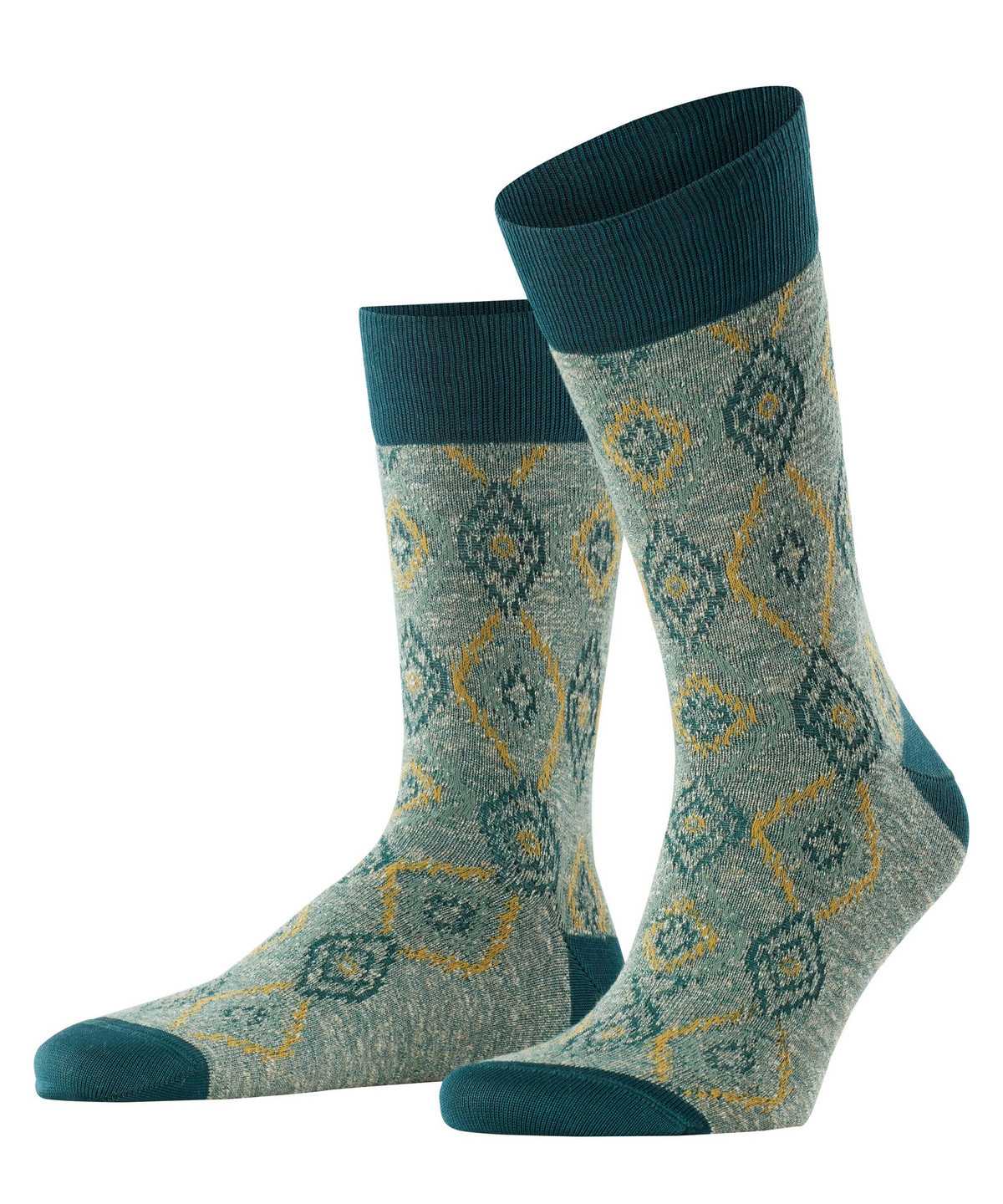 Skarpetki Falke Ikat Spell Socks Męskie Zielone | SAPRJO-803