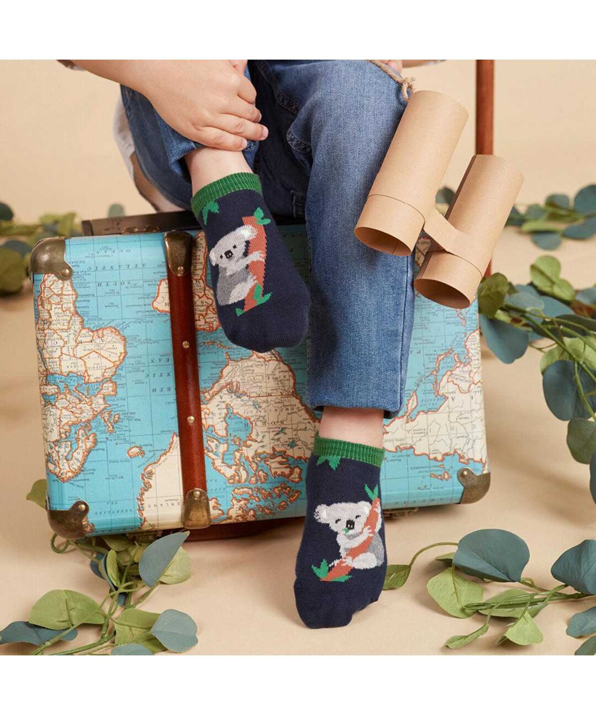 Skarpetki Falke Koala Friends Sneaker socks Dziecięce Białe | GKTWJX-082