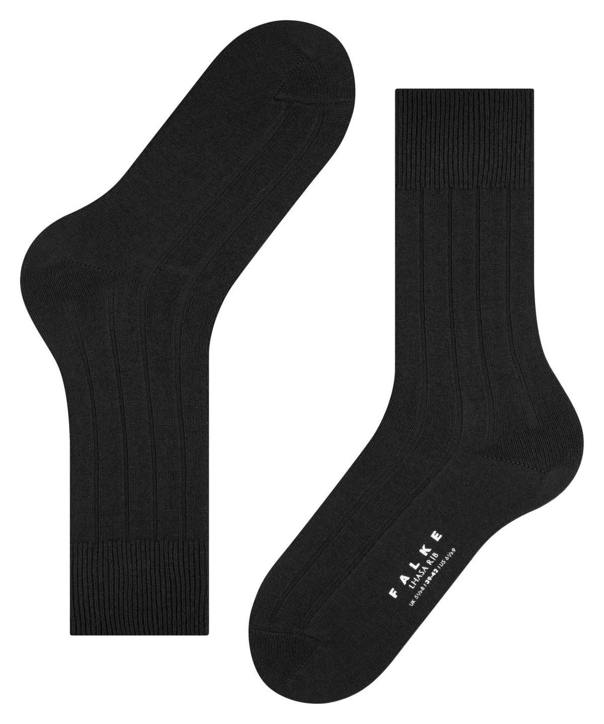 Skarpetki Falke Lhasa Rib Socks Męskie Czarne | MZIJYH-657