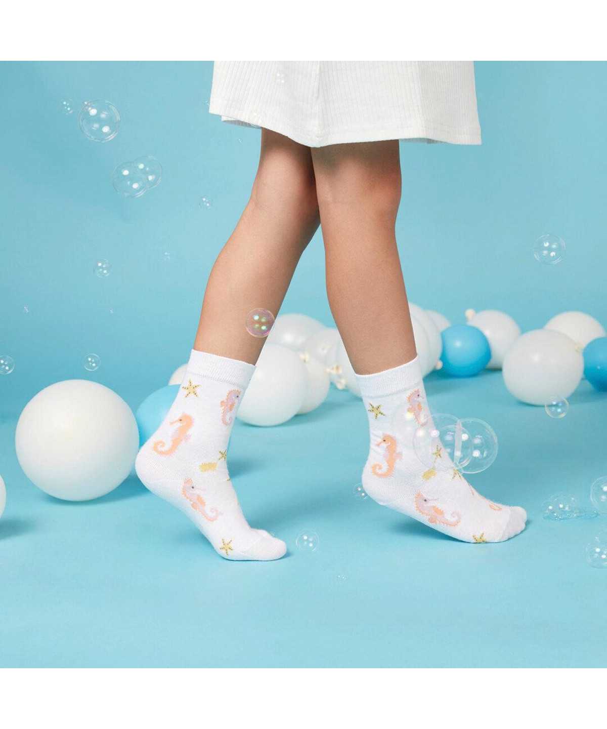 Skarpetki Falke Lovely Seahorses Socks Dziecięce Niebieskie | RHQYLO-723