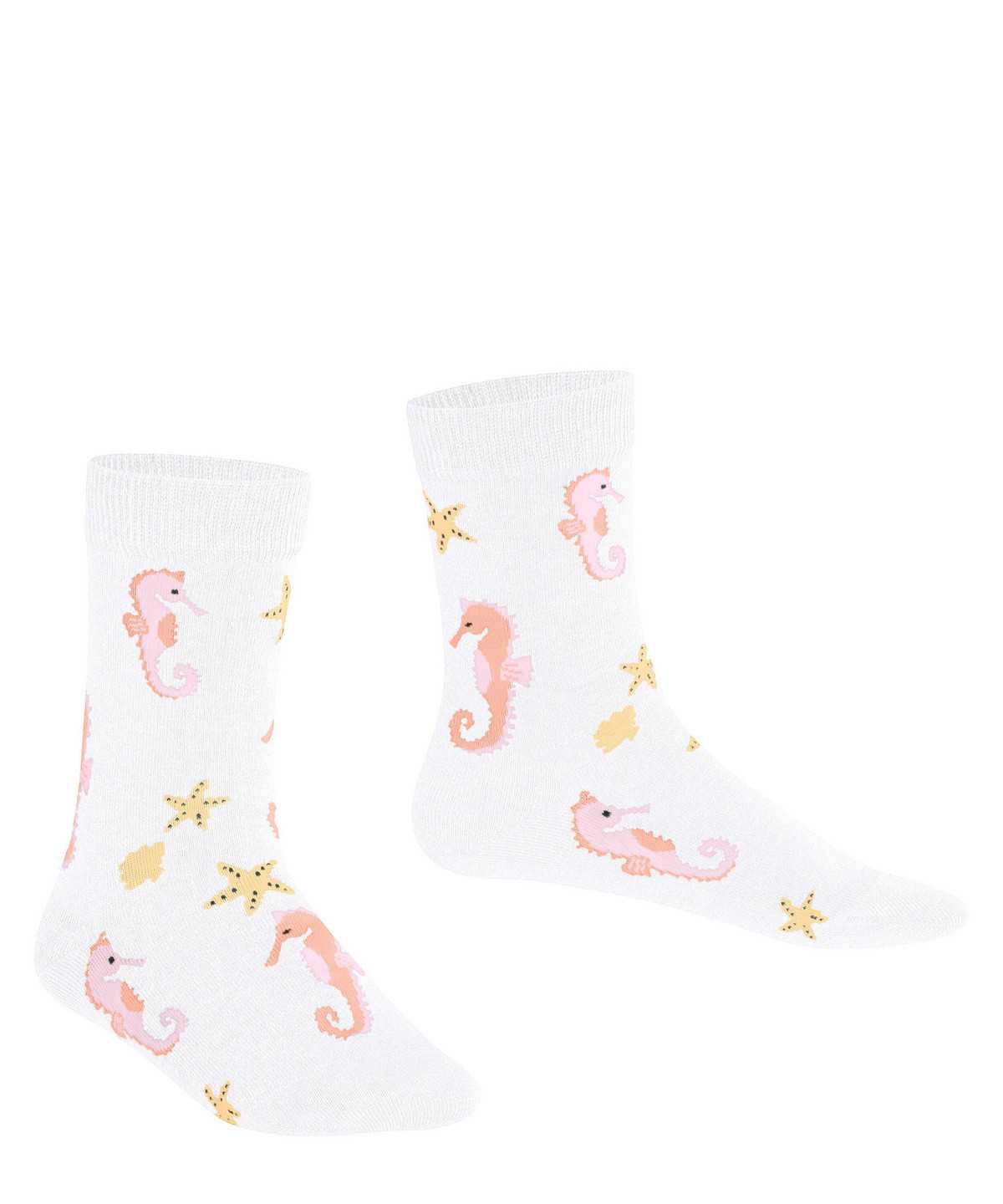 Skarpetki Falke Lovely Seahorses Socks Dziecięce Białe | NKEQYM-630