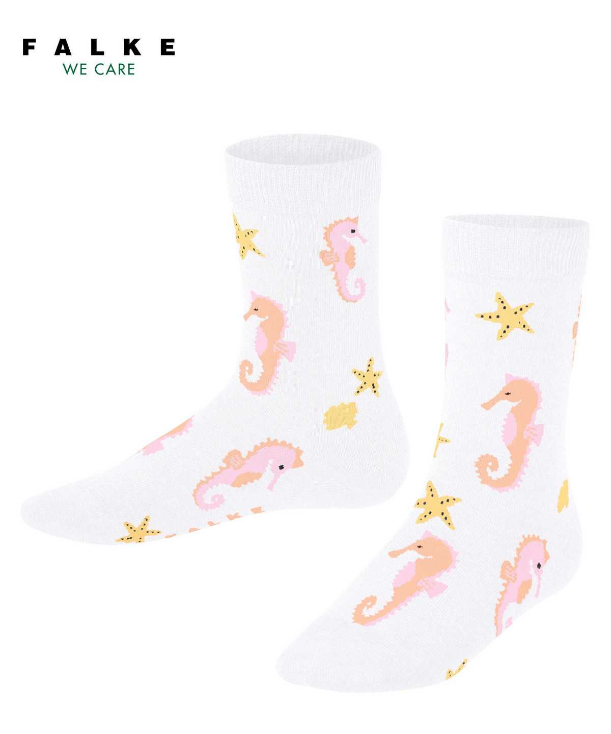 Skarpetki Falke Lovely Seahorses Socks Dziecięce Białe | NKEQYM-630