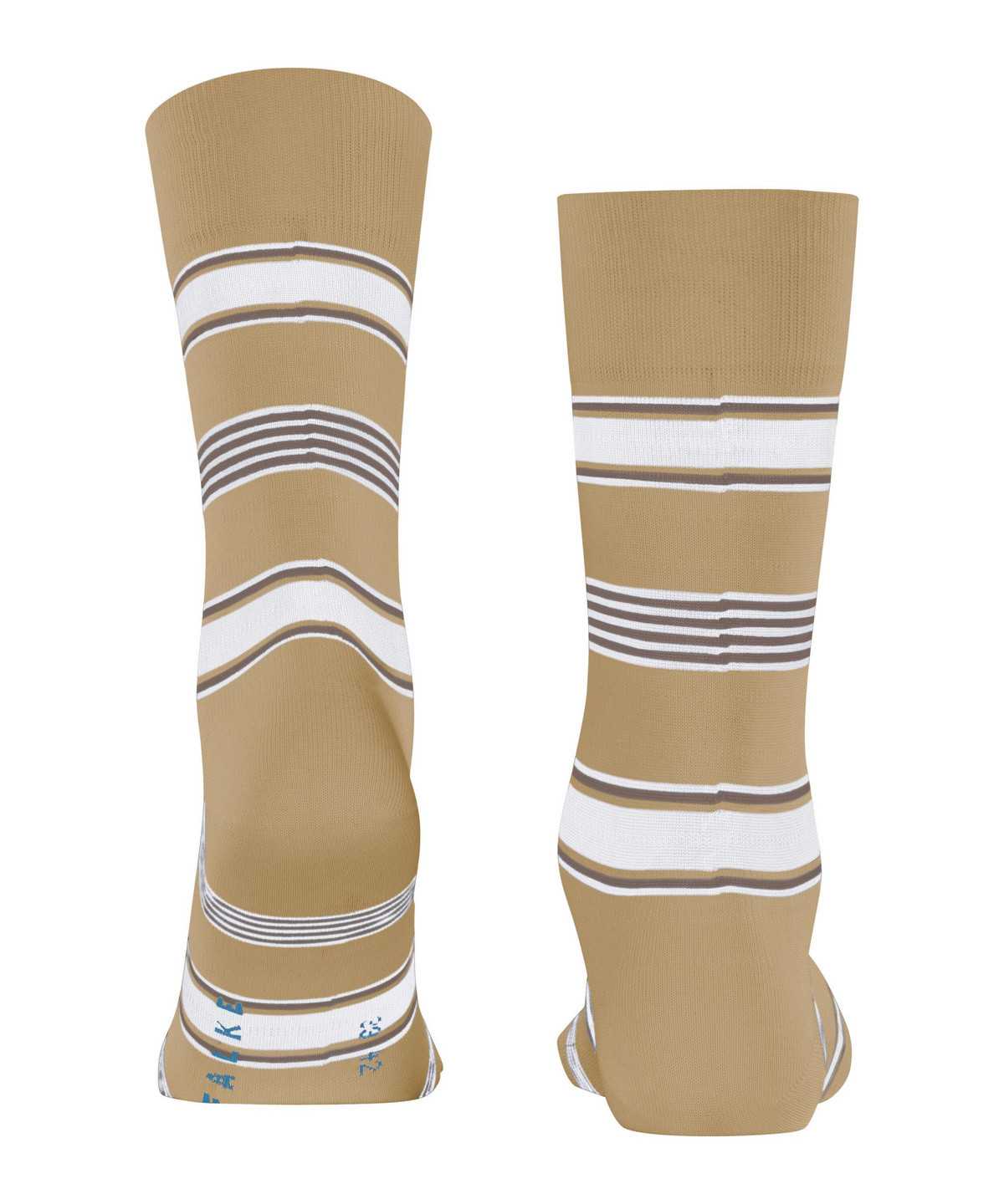 Skarpetki Falke Marina Stripe Socks Męskie Beżowe | LQXNYZ-975