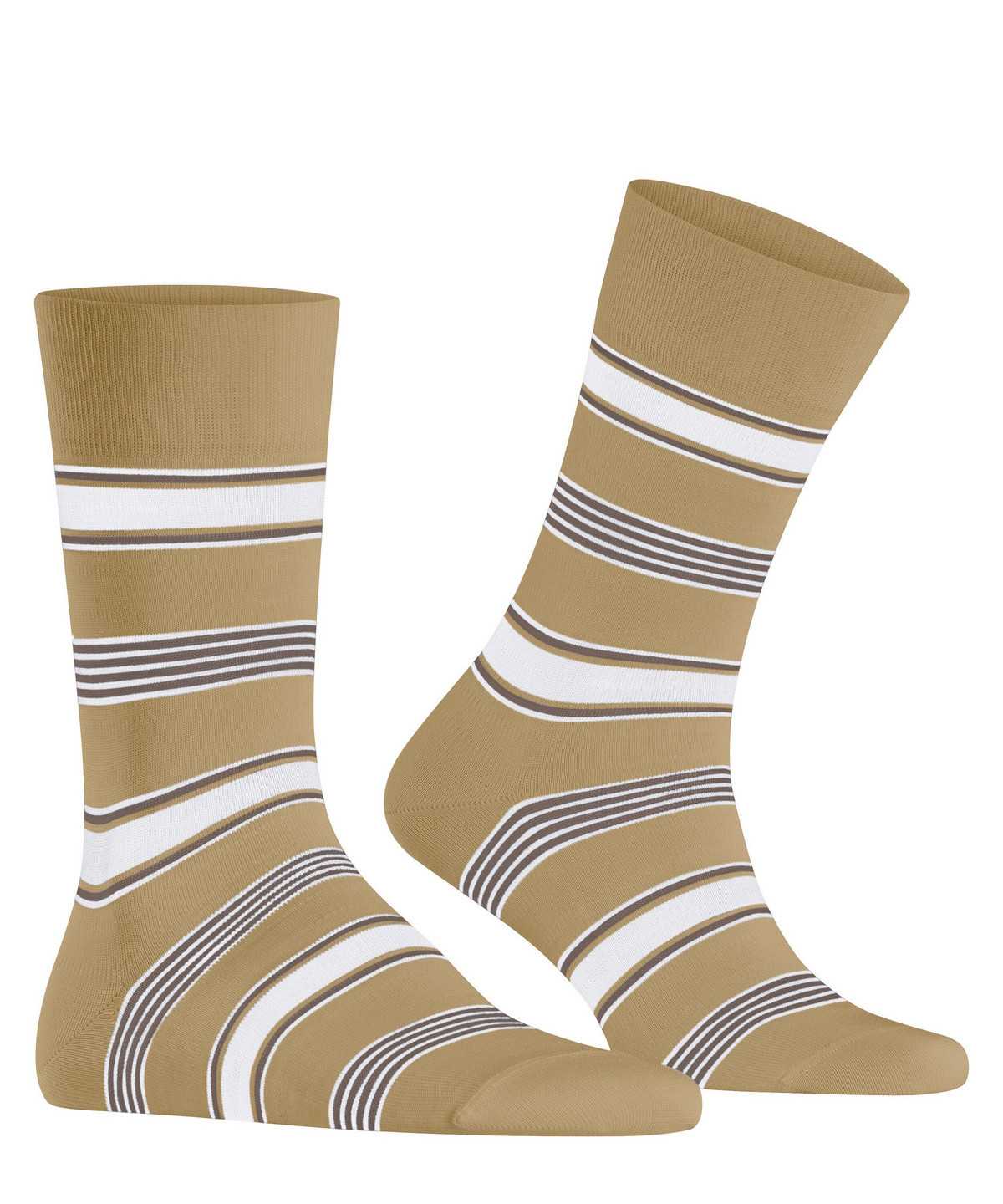 Skarpetki Falke Marina Stripe Socks Męskie Beżowe | LQXNYZ-975