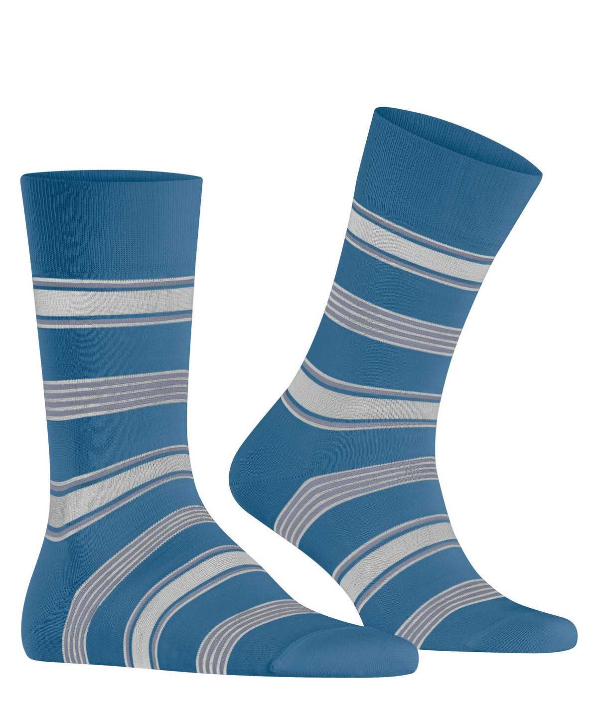 Skarpetki Falke Marina Stripe Socks Męskie Niebieskie | XWJOFP-607