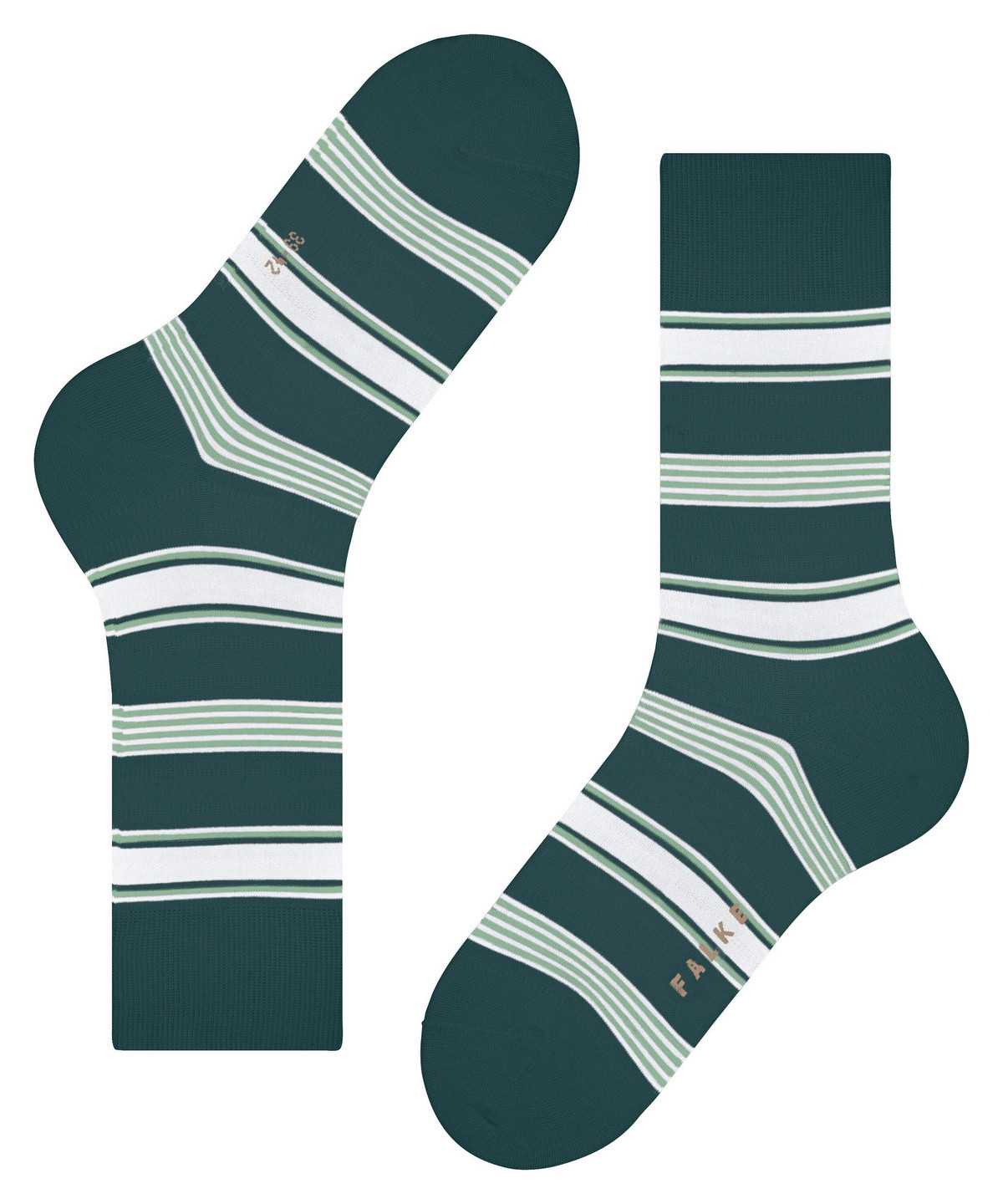 Skarpetki Falke Marina Stripe Socks Męskie Zielone | ULNIBO-280