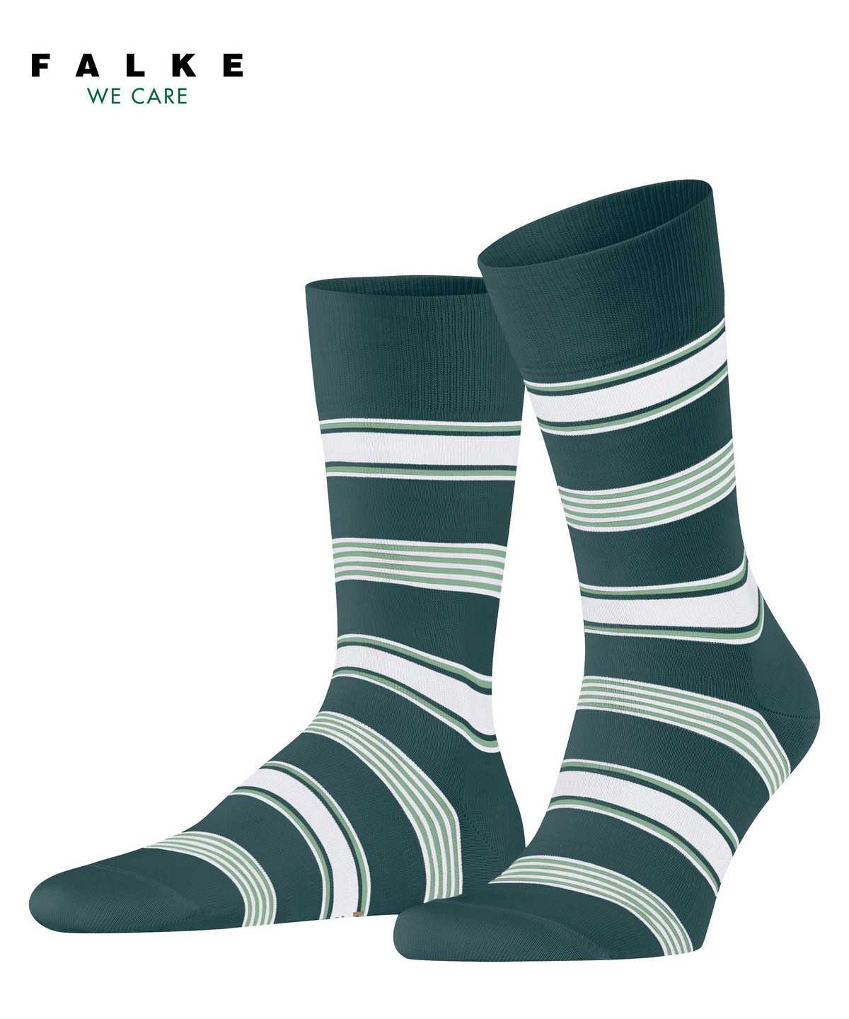 Skarpetki Falke Marina Stripe Socks Męskie Zielone | ULNIBO-280