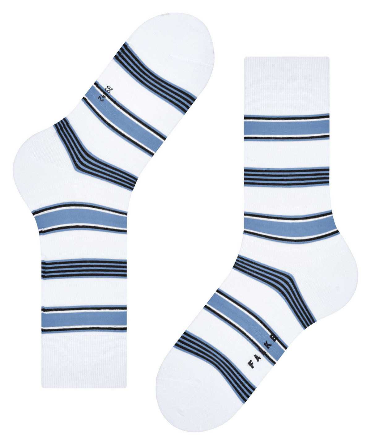 Skarpetki Falke Marina Stripe Socks Męskie Białe | COGBVE-728