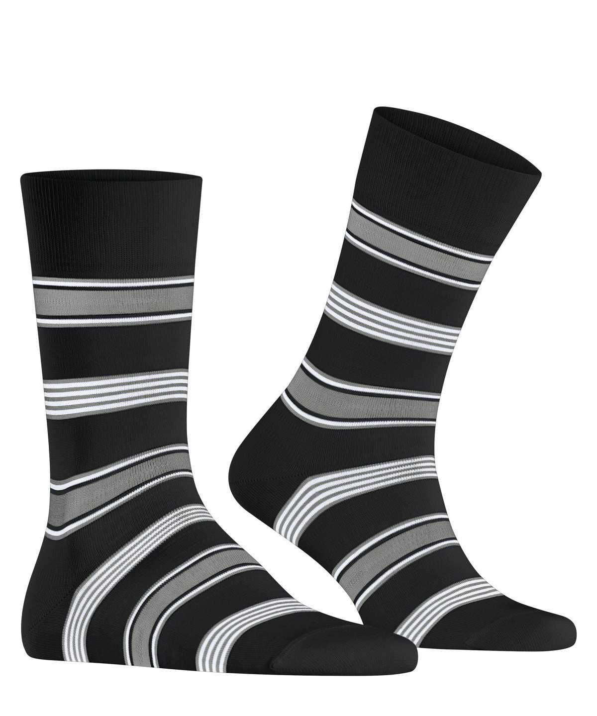 Skarpetki Falke Marina Stripe Socks Męskie Czarne | GZTJYQ-829