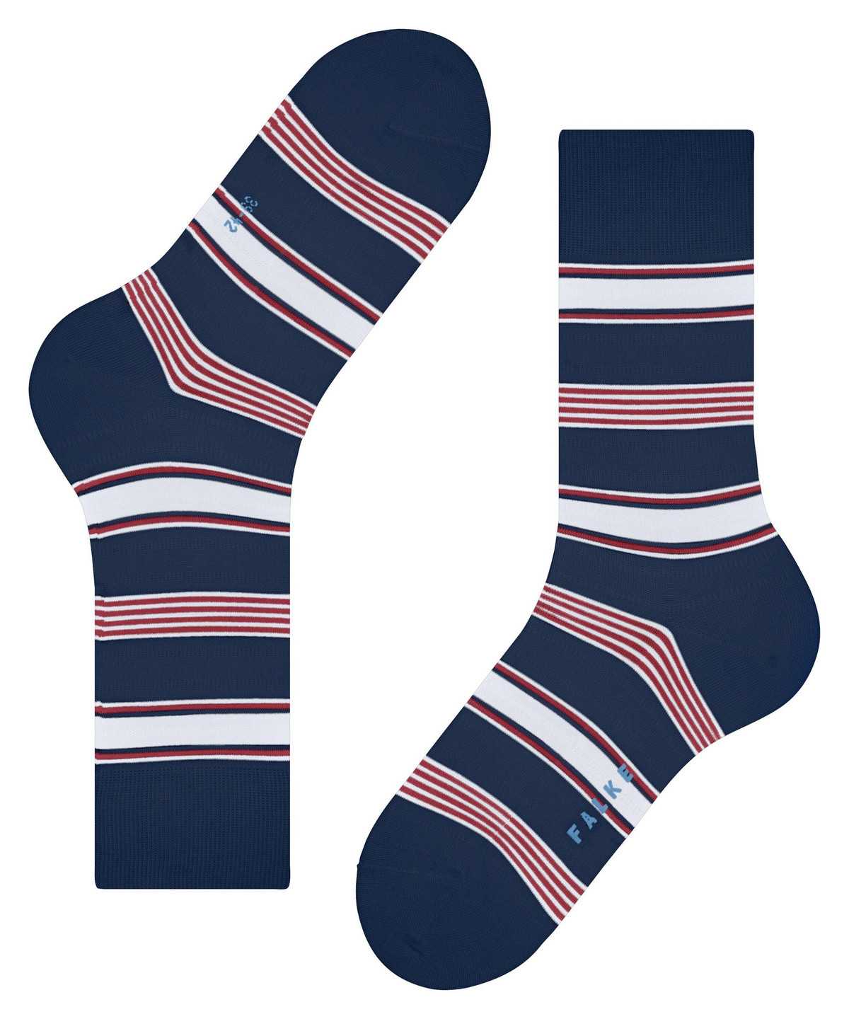 Skarpetki Falke Marina Stripe Socks Męskie Niebieskie | HGKFOU-053