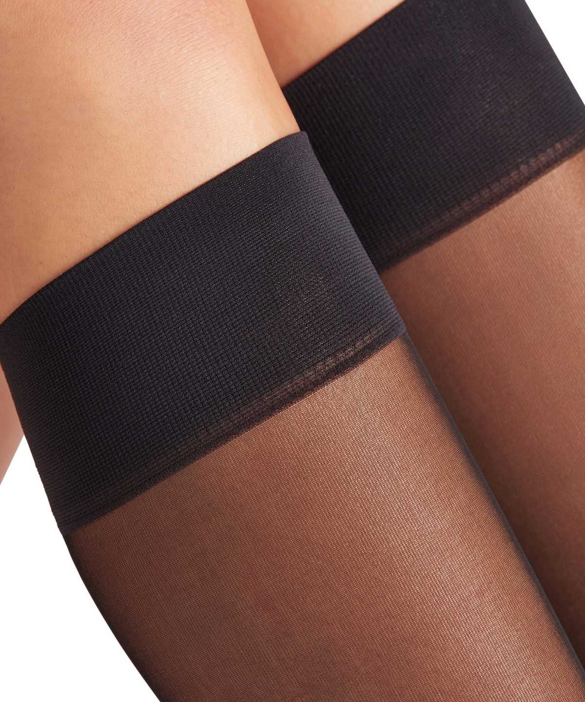 Skarpetki Falke Matt Deluxe 20 DEN Knee-high Socks Damskie Czarne | TBXOUY-830