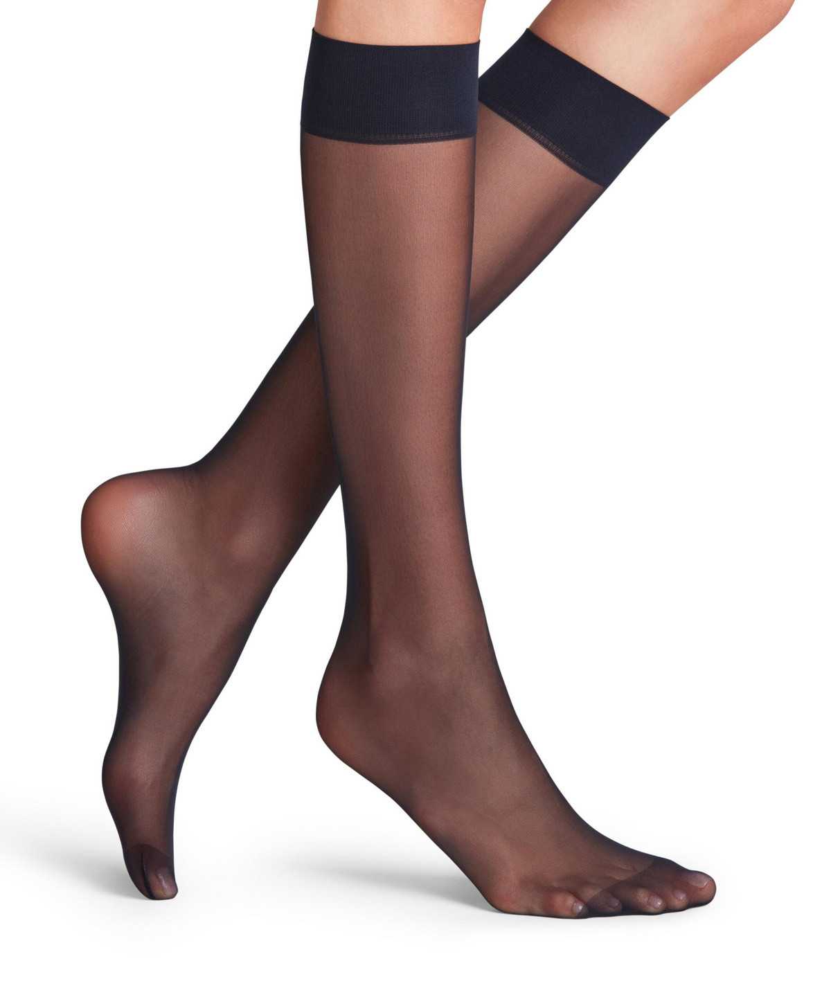 Skarpetki Falke Matt Deluxe 20 DEN Knee-high Socks Damskie Niebieskie | QKTCID-042