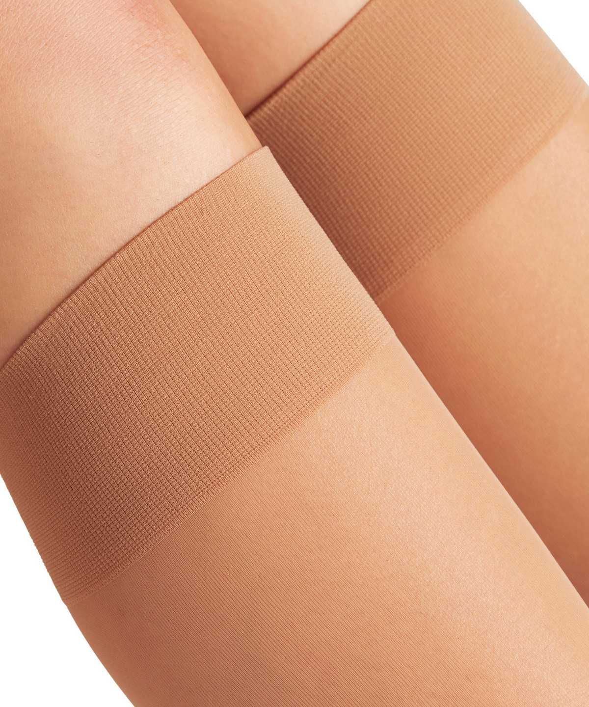 Skarpetki Falke Matt Deluxe 20 DEN Knee-high Socks Damskie Brązowe | BUGHKZ-721