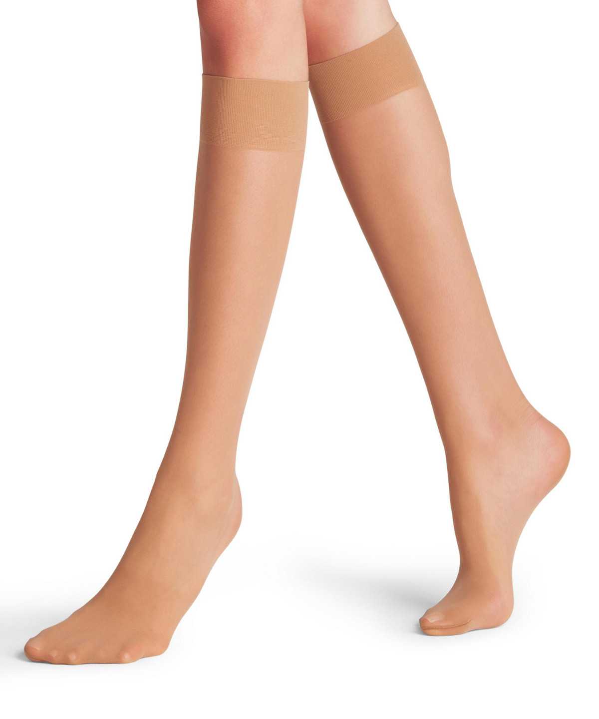 Skarpetki Falke Matt Deluxe 20 DEN Knee-high Socks Damskie Brązowe | BUGHKZ-721