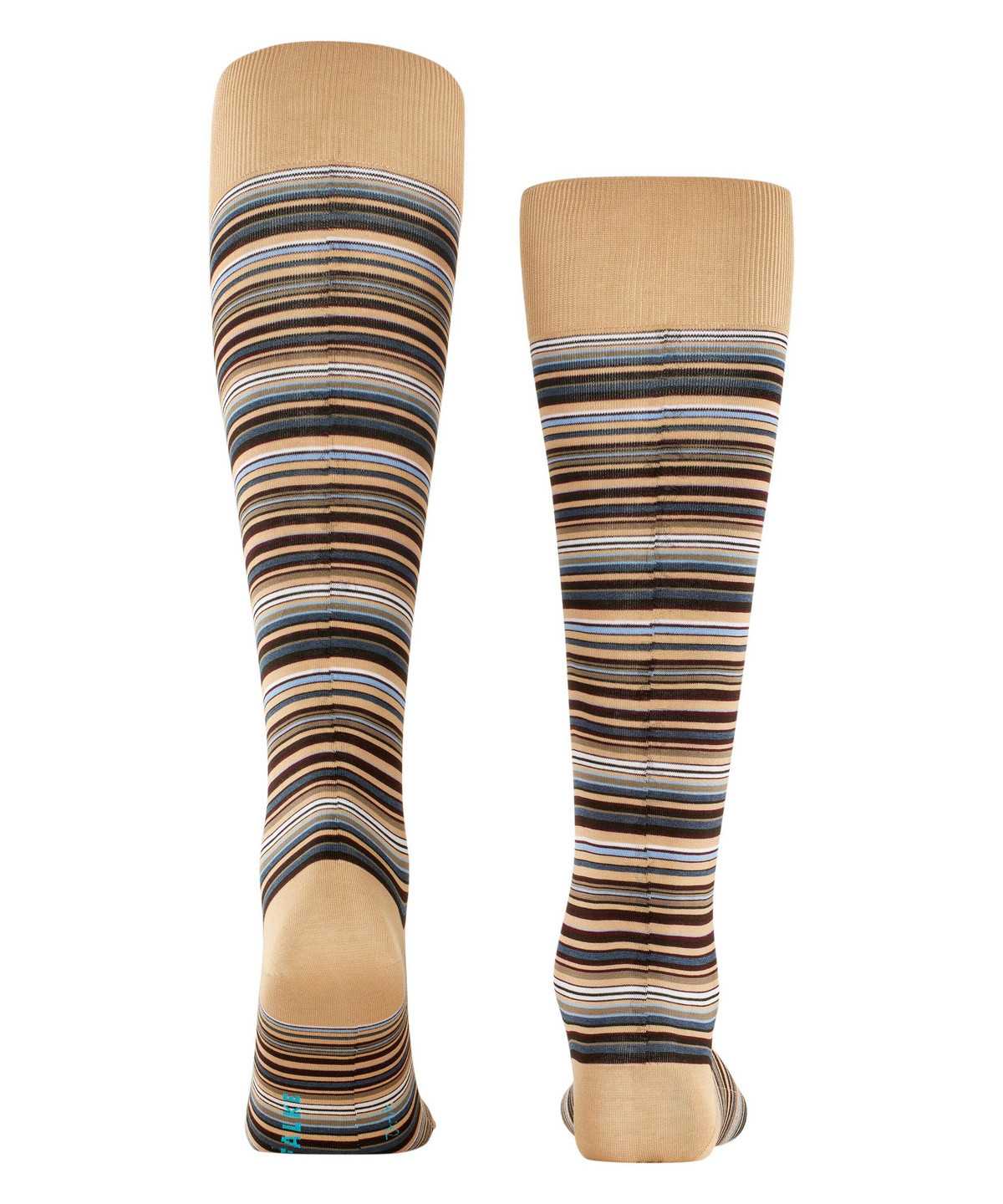 Skarpetki Falke Microblock Knee-high Socks Męskie Beżowe | XVBIMN-123