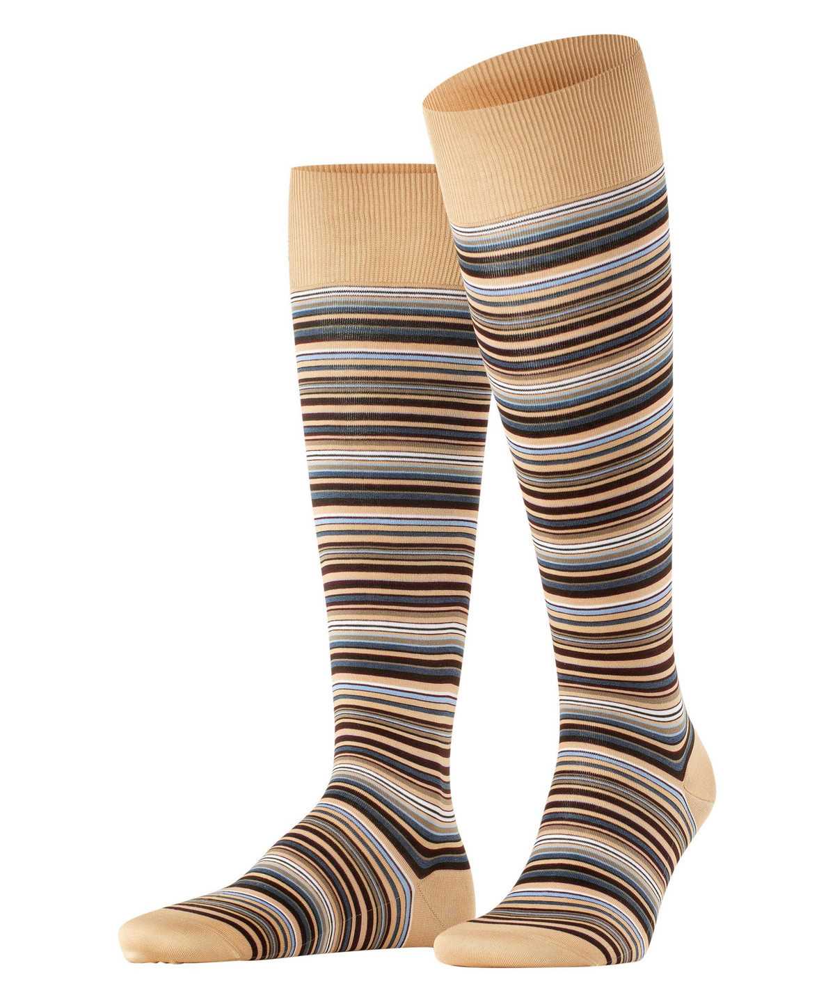 Skarpetki Falke Microblock Knee-high Socks Męskie Beżowe | XVBIMN-123